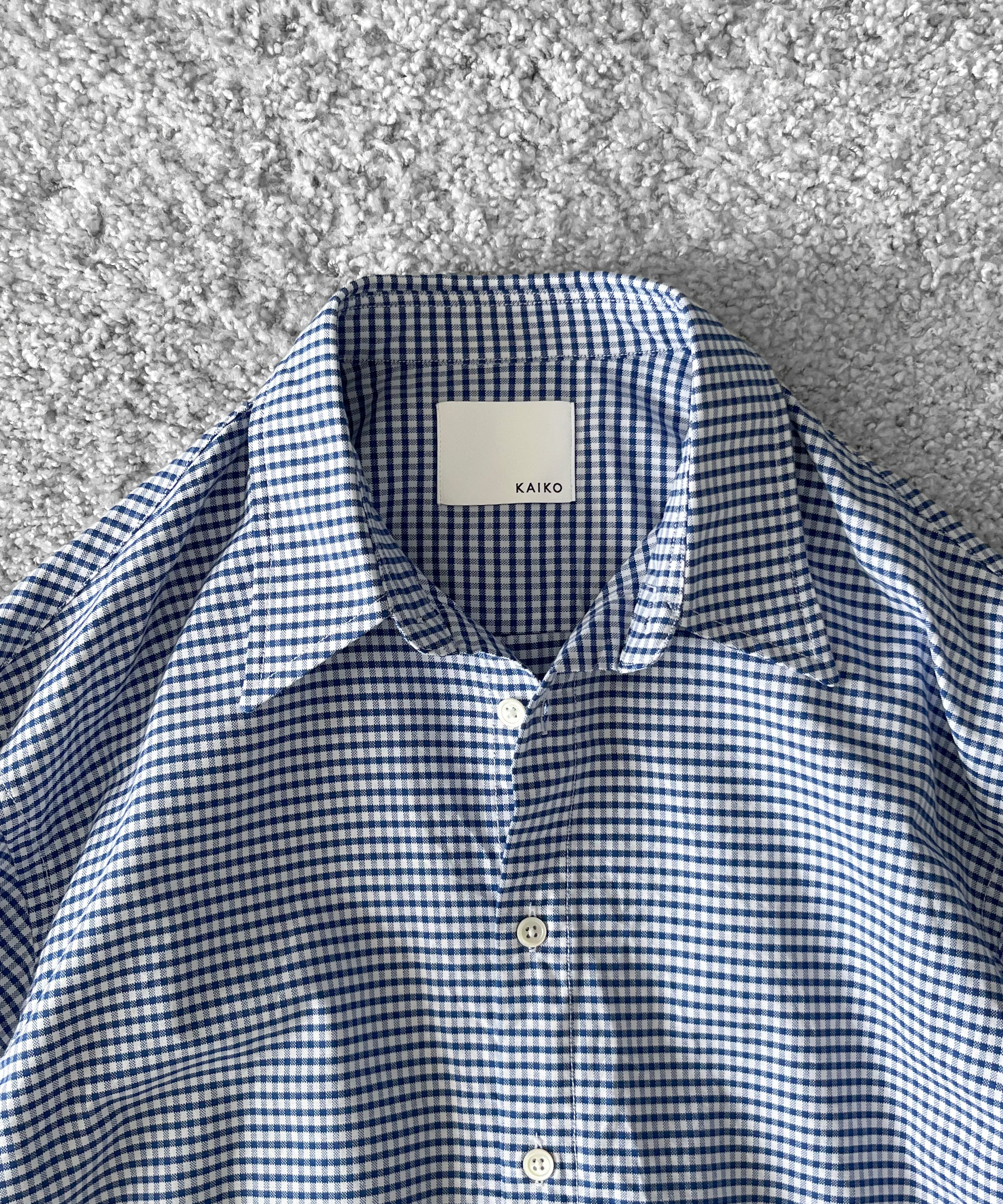 KAIKO Regular collar shirt "NAVY"