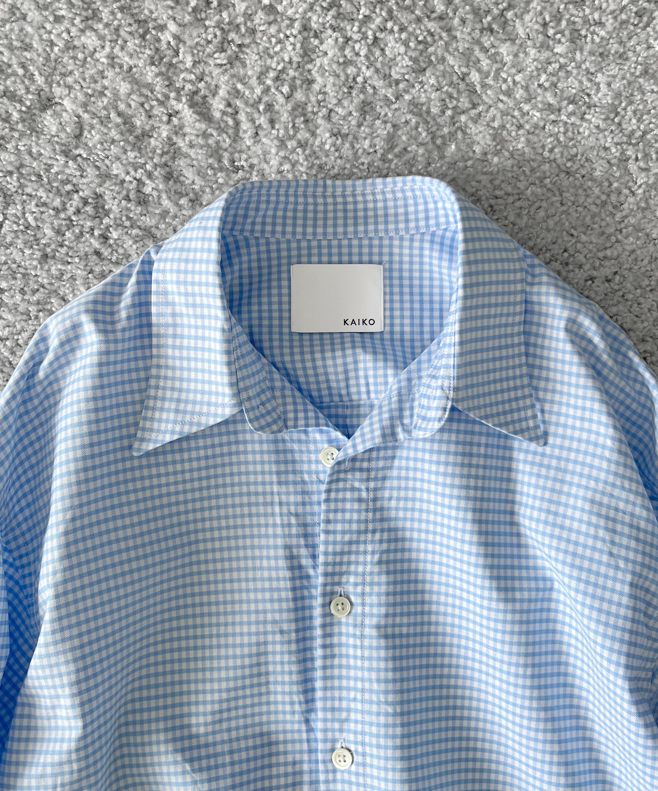 KAIKO Regular collar shirt "S.BLUE"