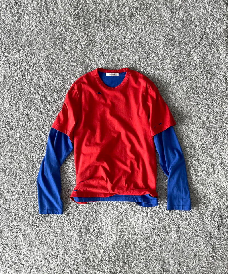 Gimaguas Ricardo 2layeres t-shirt "RED-BLUE"