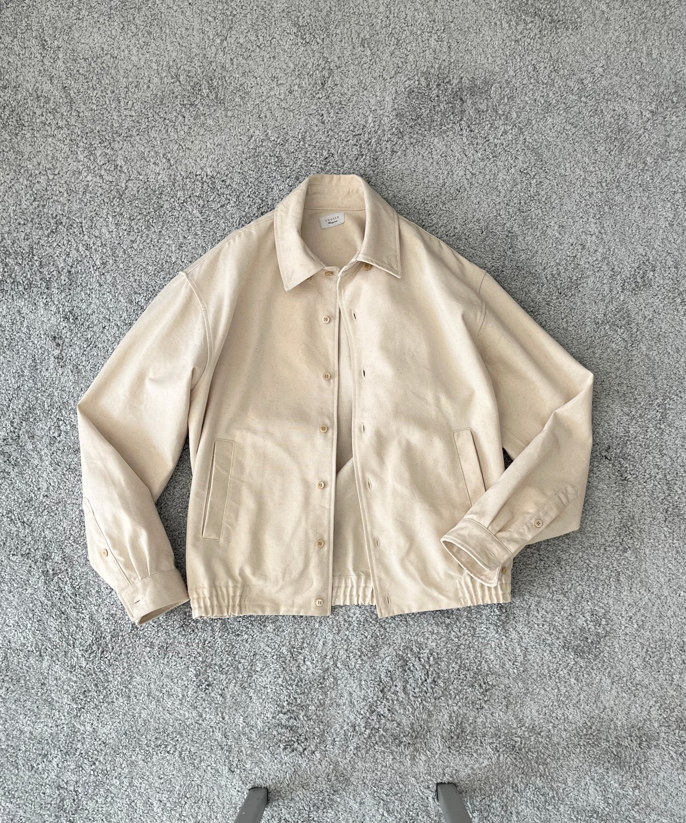 UNUSED Us2541 Duck button down shirt "NATURAL"