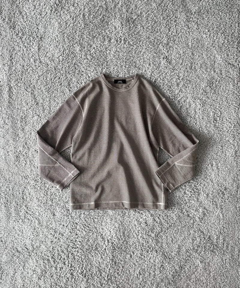 ensou. D-shaped long sleeve tee "OATMEAL"