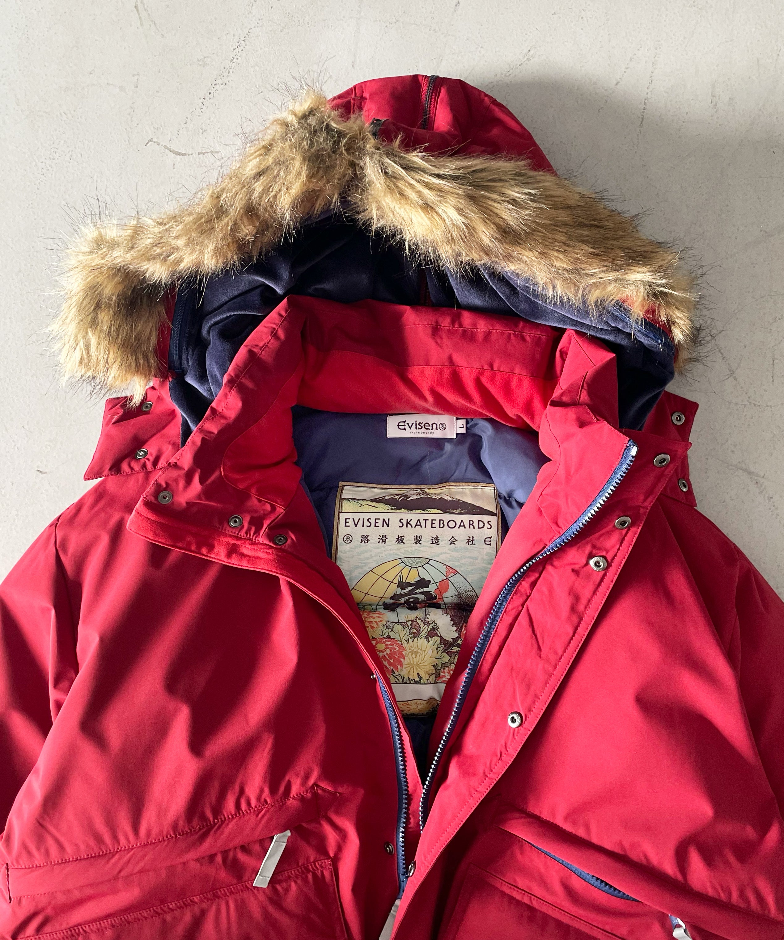 Evisen Skateboardsゑ 3-way n3b evi down jacket "RED"