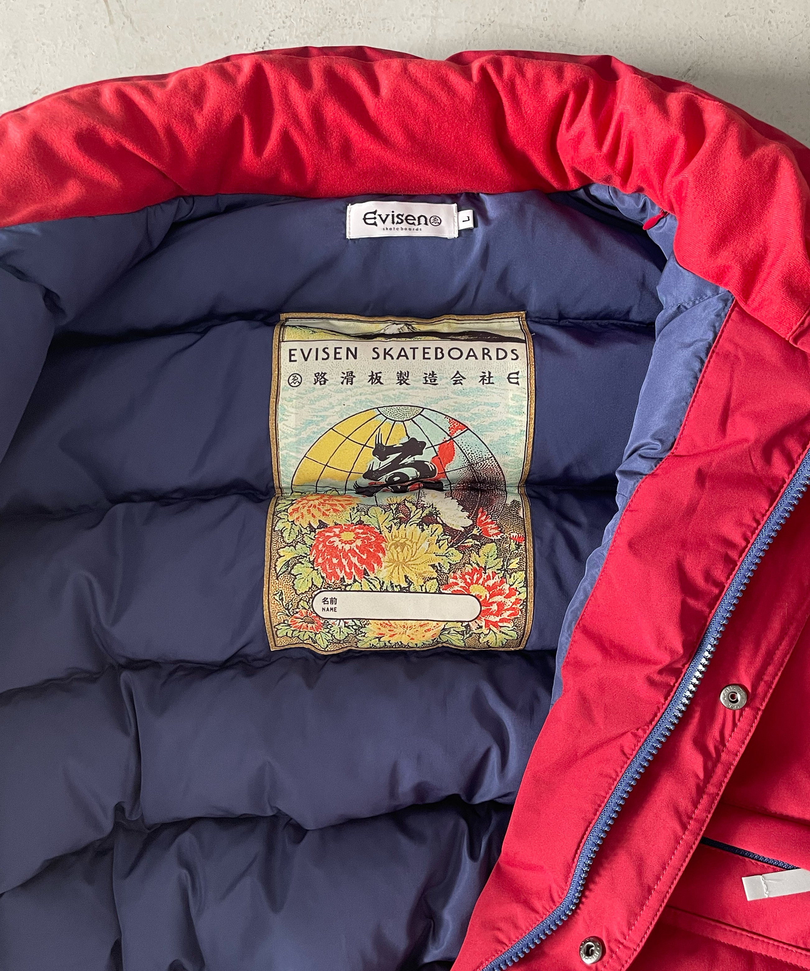 Evisen Skateboardsゑ 3-way n3b evi down jacket "RED"
