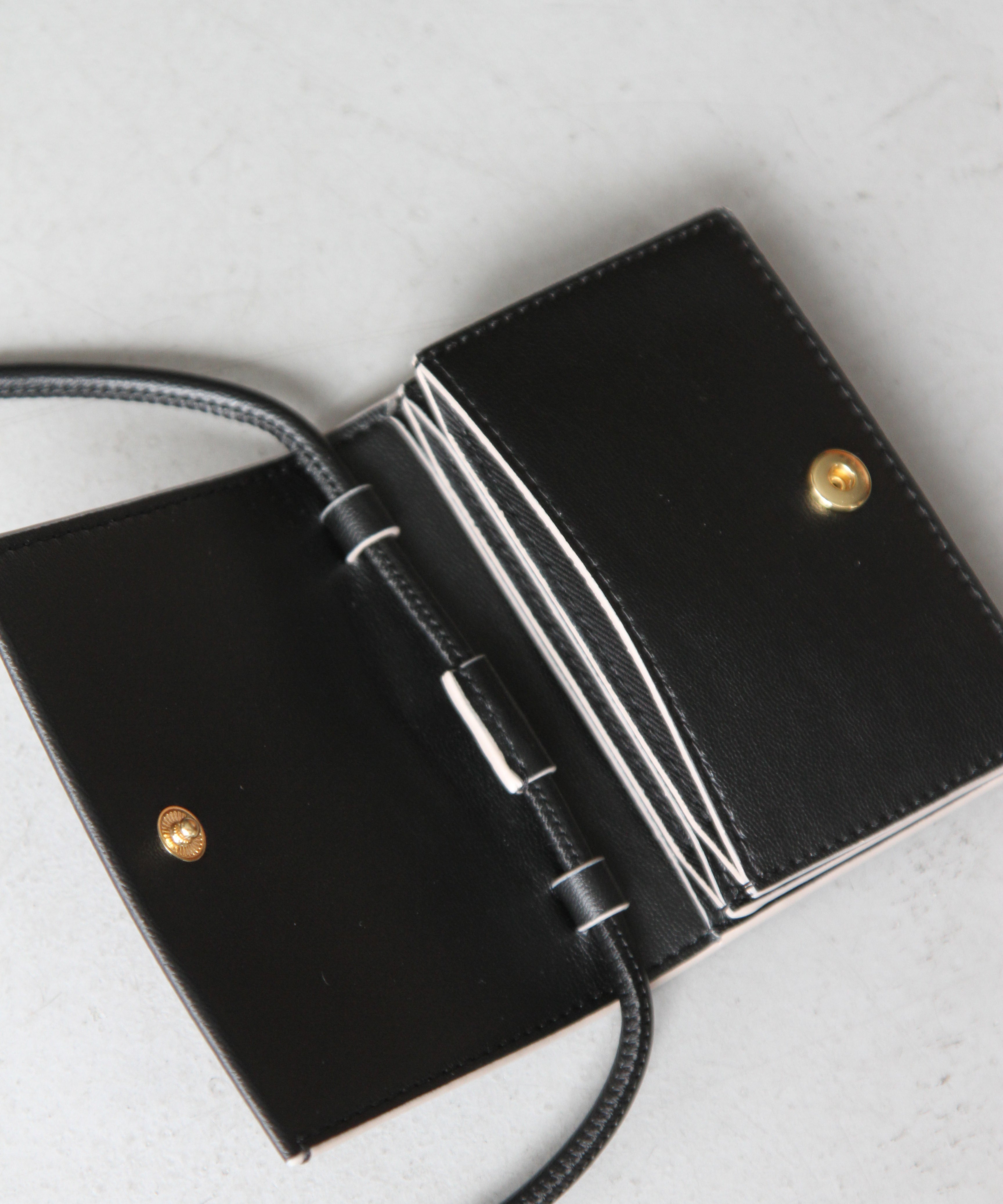 GANNI Bou Wallet On Strap "BLACK"