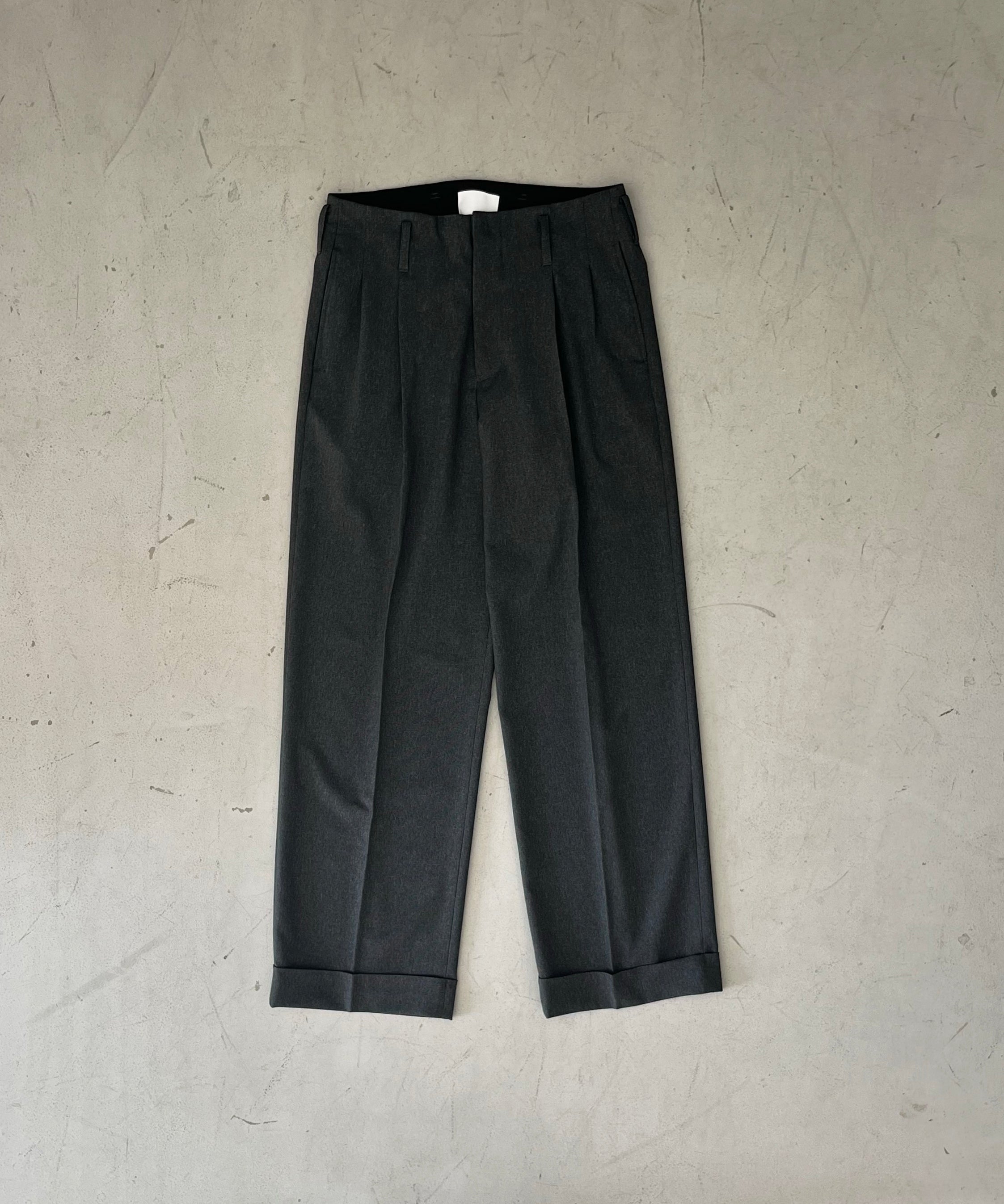 KAIKO Wide slacks "BLACK"
