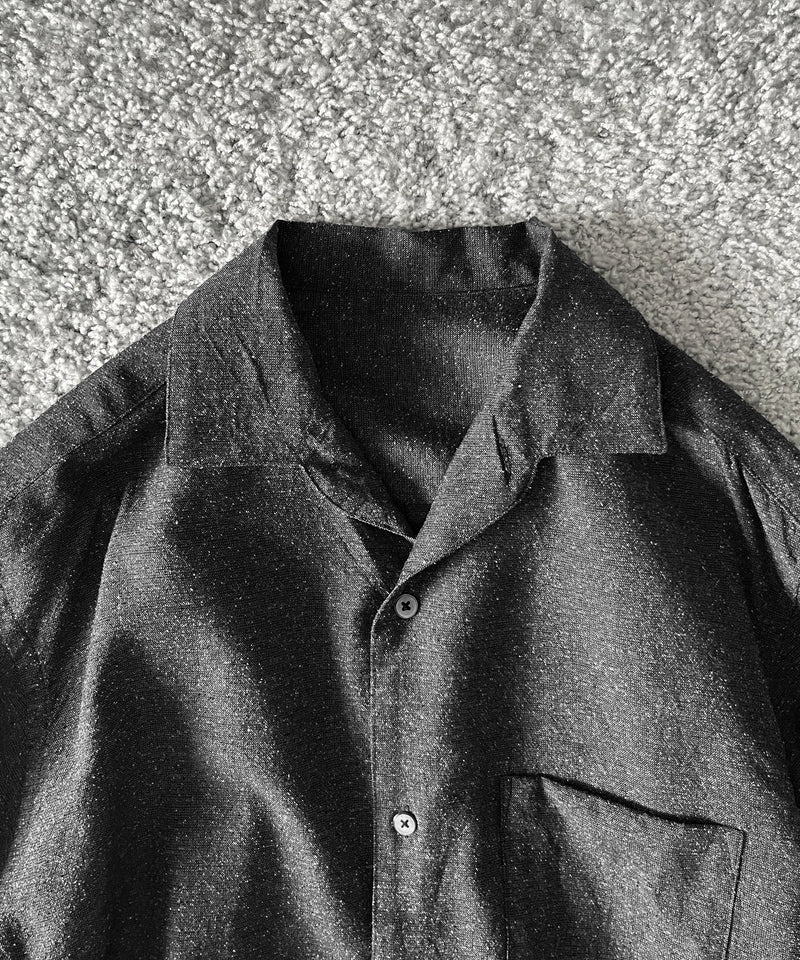 URU Italian collar l/s shirts b "BLACK"