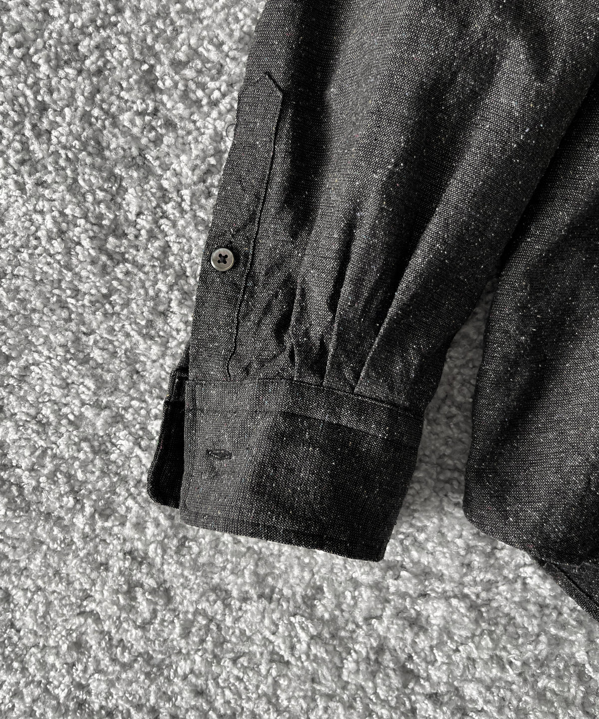 URU Italian collar l/s shirts b "BLACK"