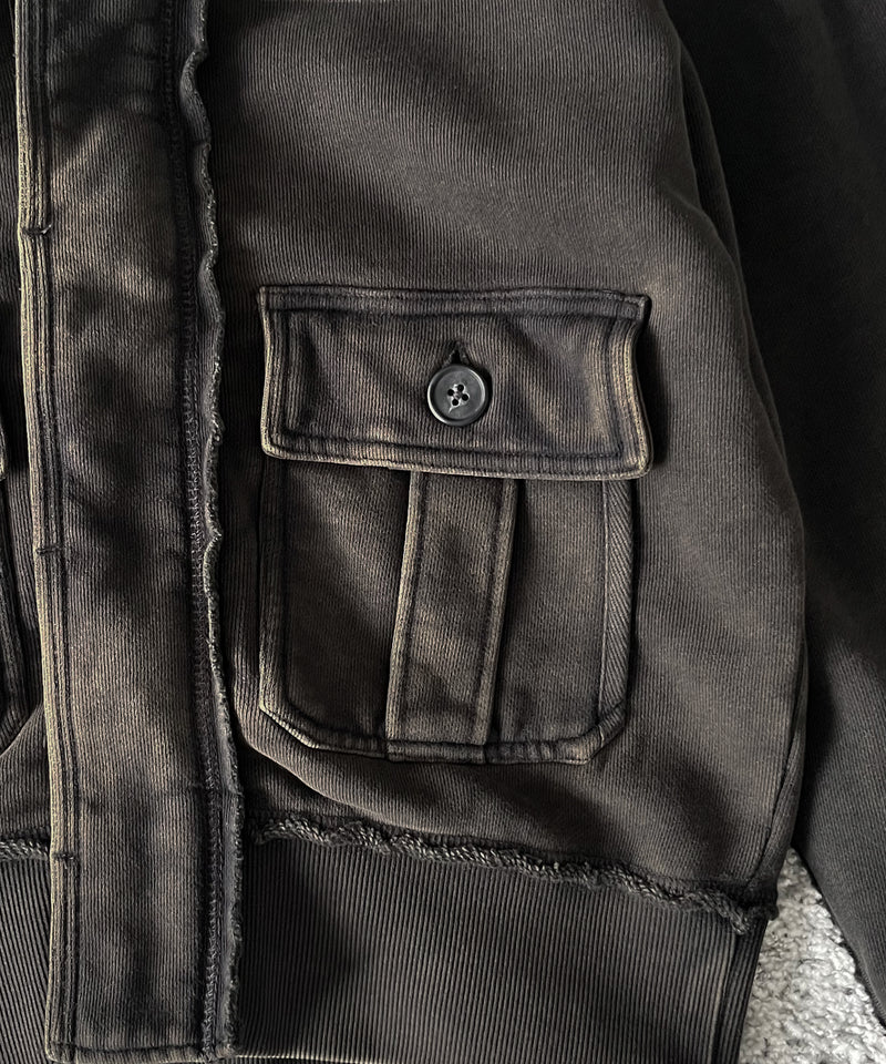 entire studios Supply track jacket "WASHED BLACK"