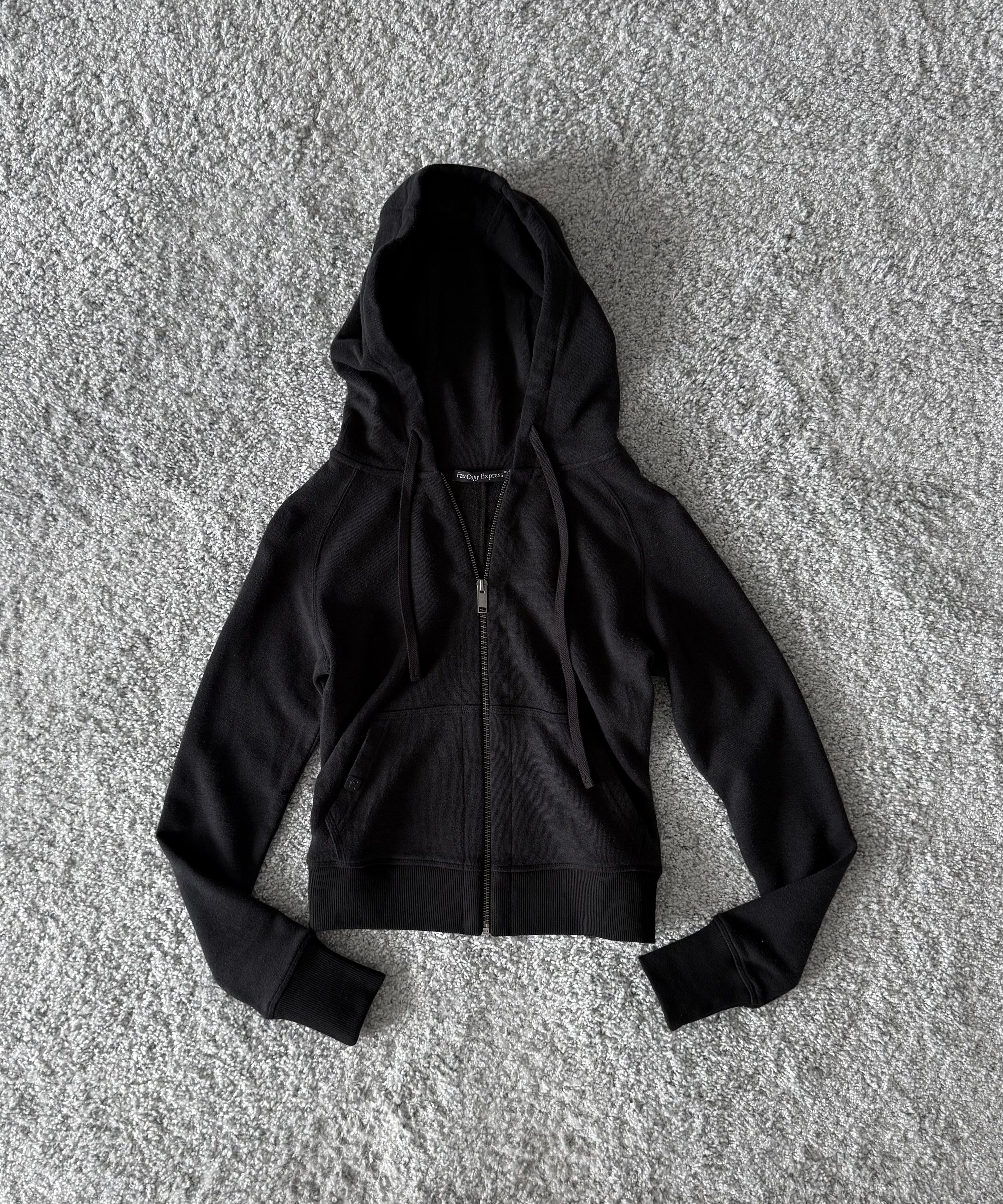 Fax Copy Express Afternoon stretch linen fitted sweatshirt "BLACK"