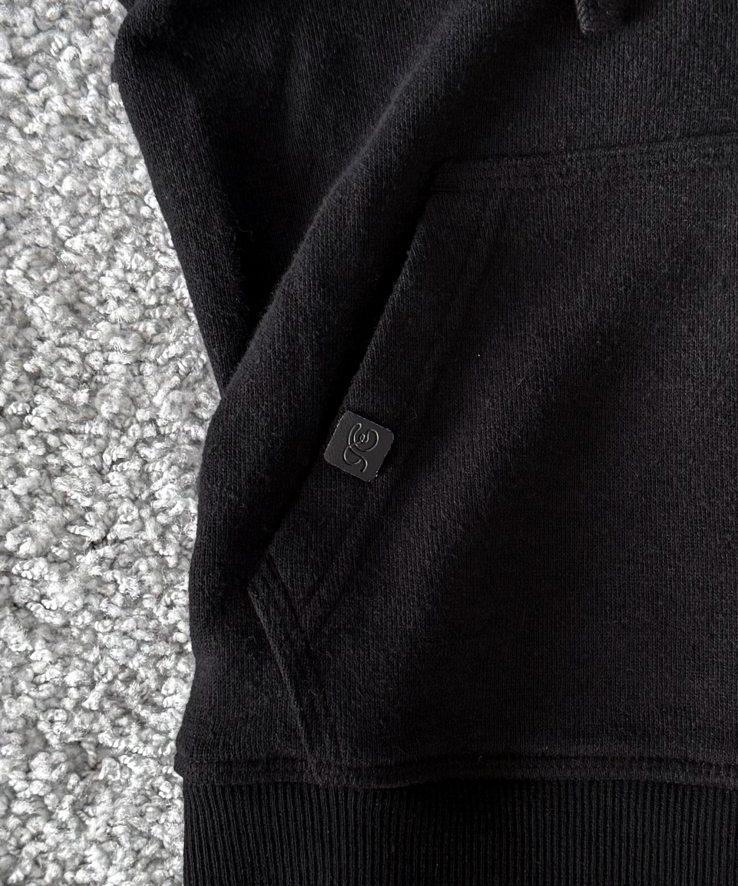 Fax Copy Express Afternoon stretch linen fitted sweatshirt "BLACK"