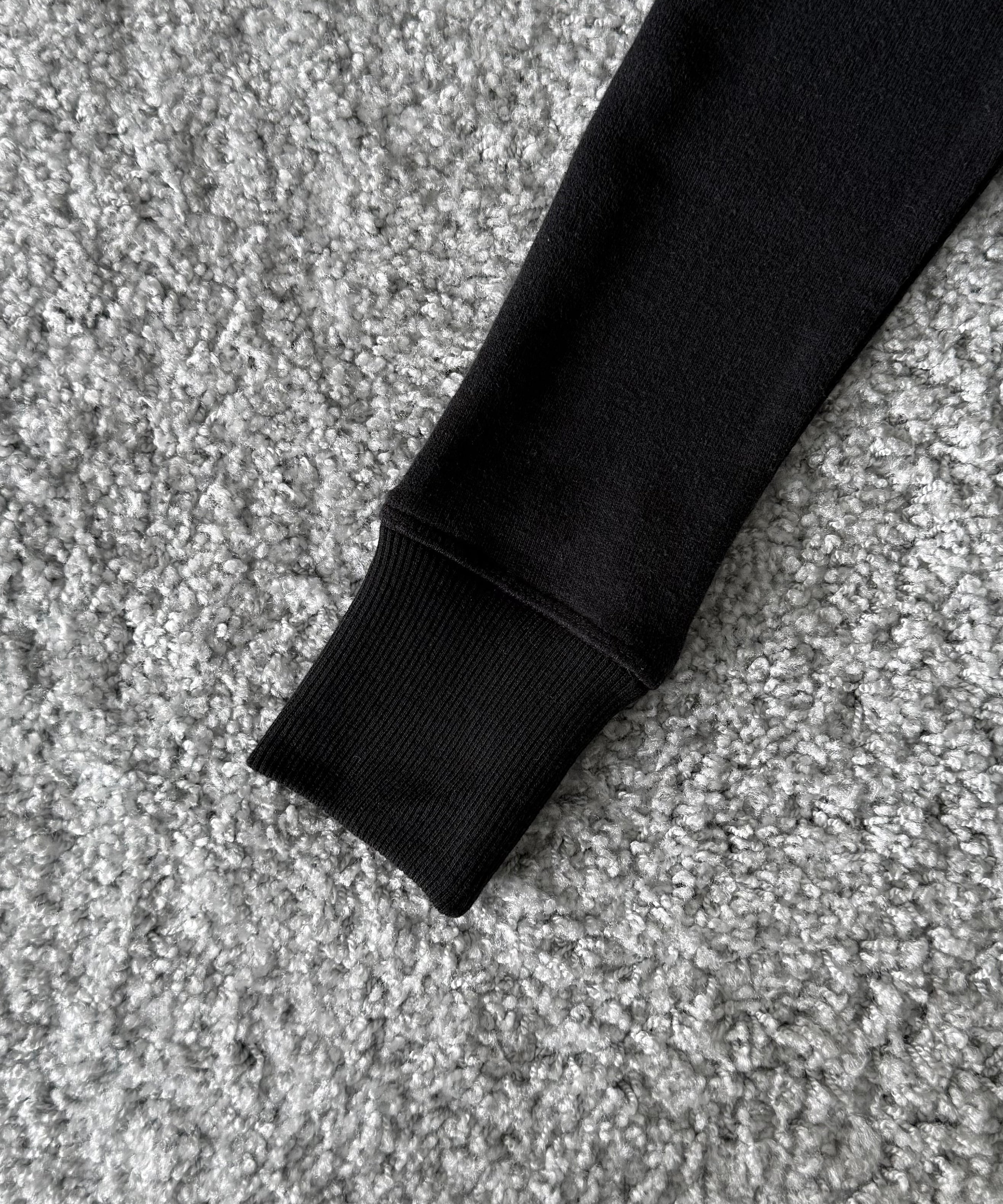 Fax Copy Express Afternoon stretch linen fitted sweatshirt "BLACK"