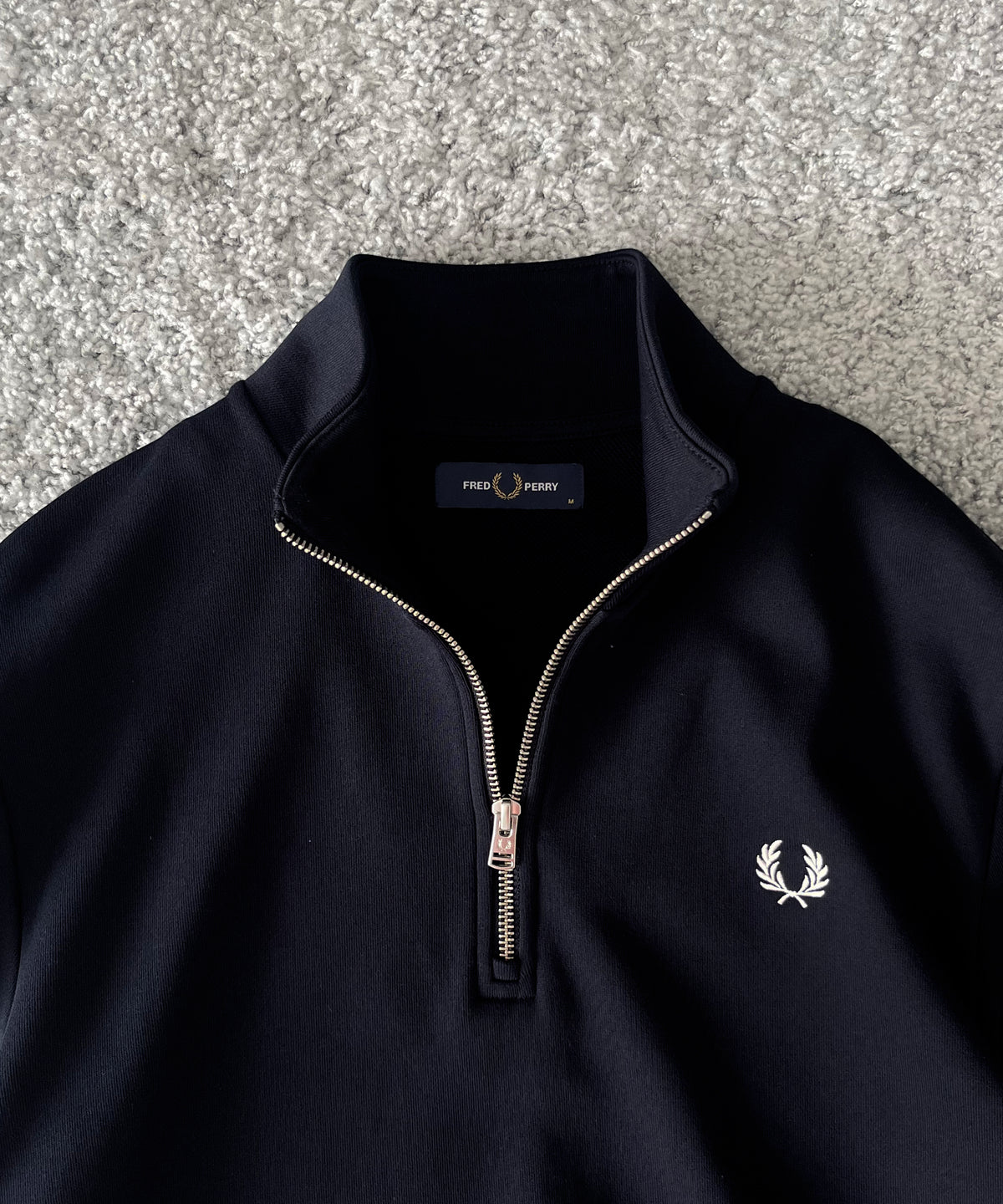 FRED PERRY Half zip sweatshirt "NAVY"