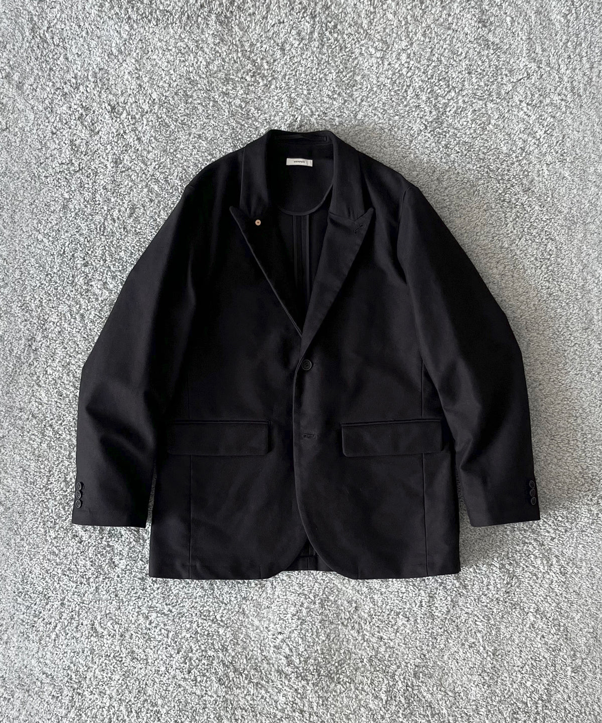 WHOWHAT Mole skin tailored jacket "BLACK"