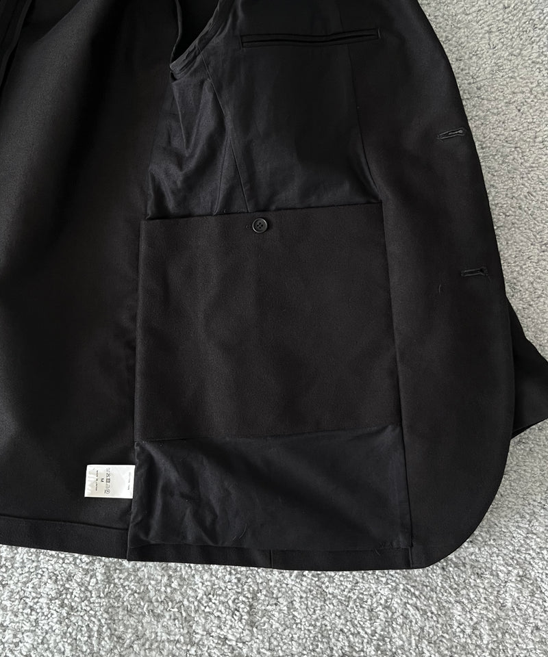 WHOWHAT Mole skin tailored jacket "BLACK"