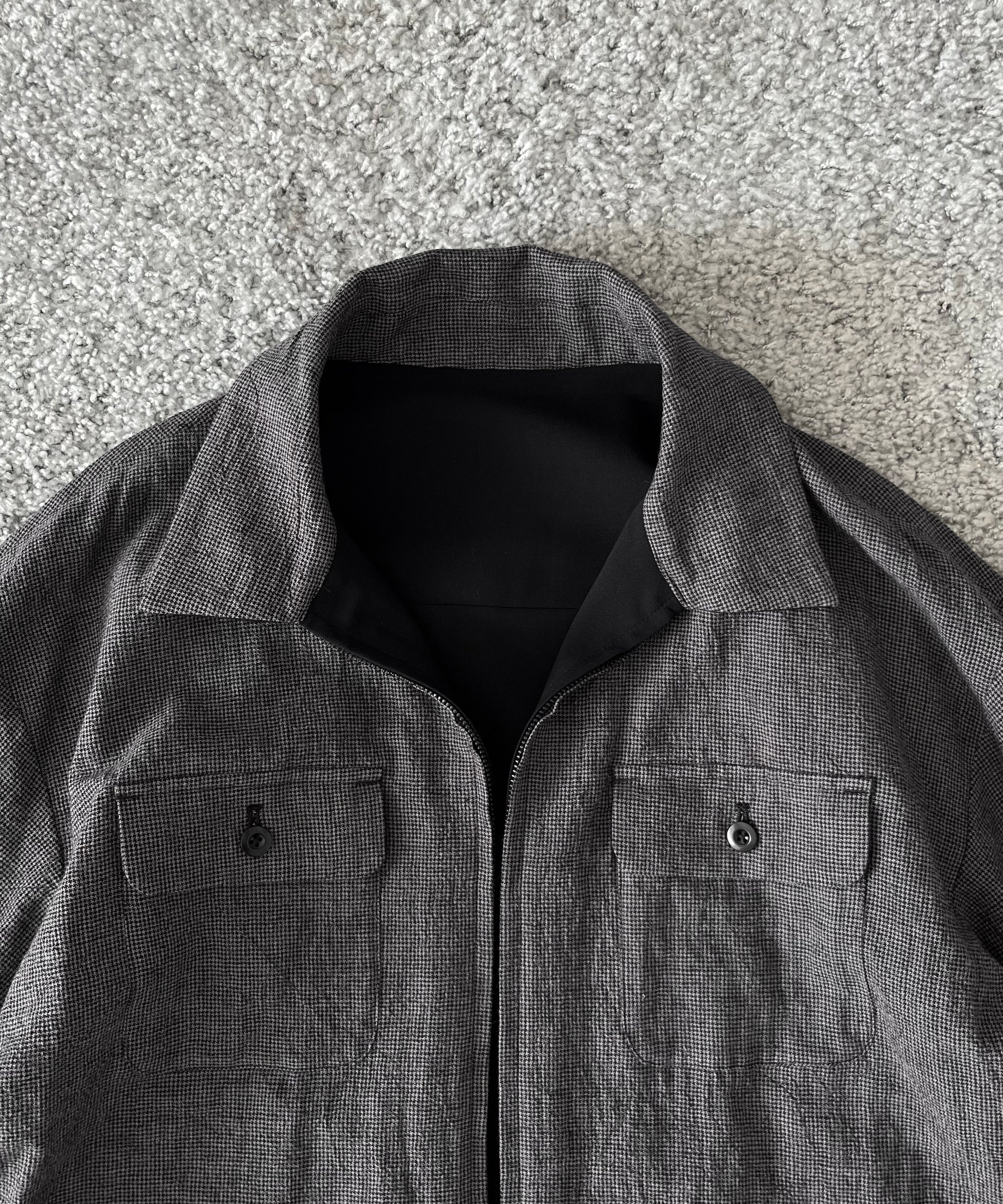 WHOWHAT Reversible blouson "BLACK×GRAY BLACK"