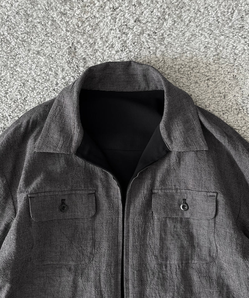 WHOWHAT Reversible blouson "BLACK×GRAY BLACK"