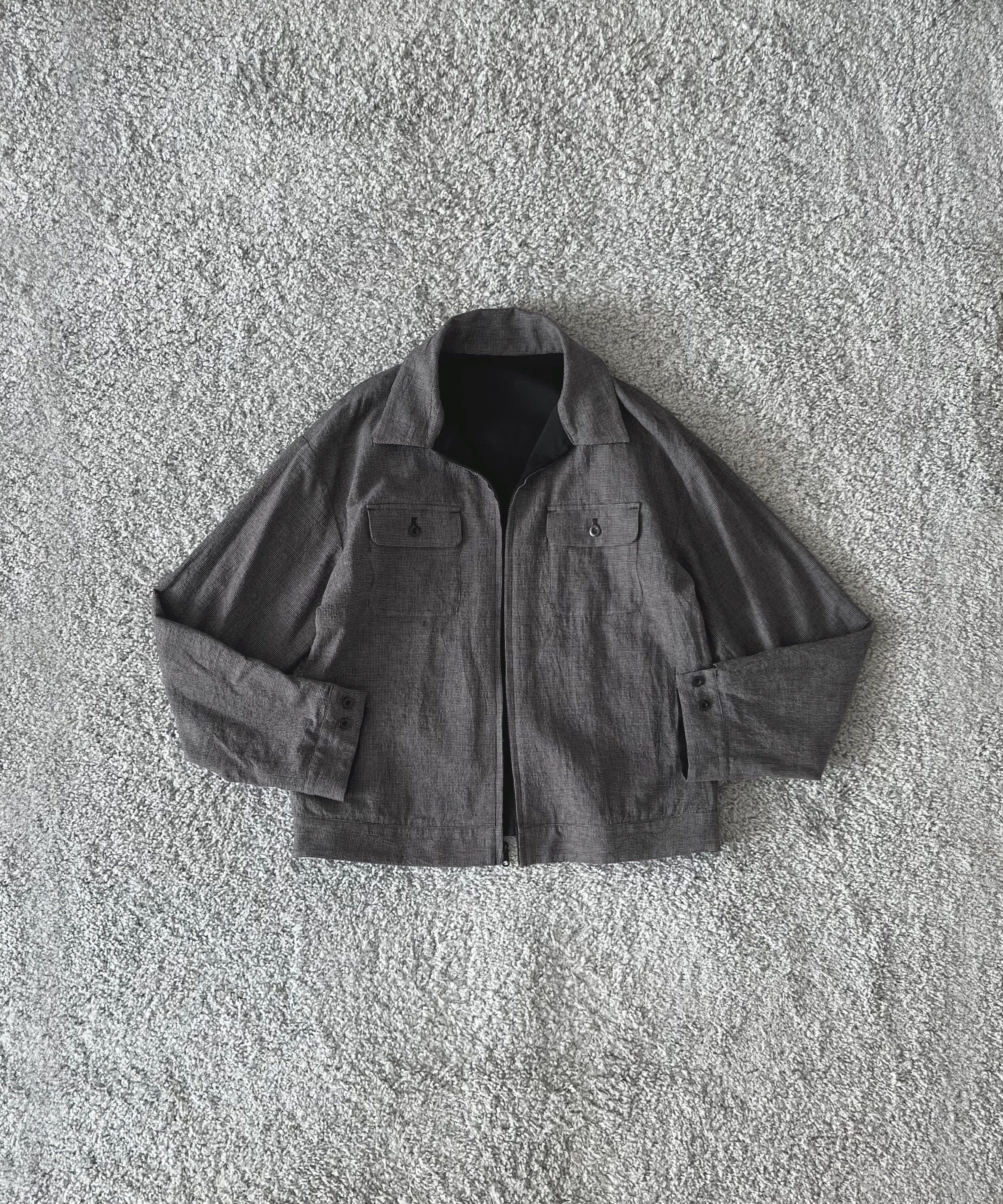 WHOWHAT Reversible blouson "BLACK×GRAY BLACK"