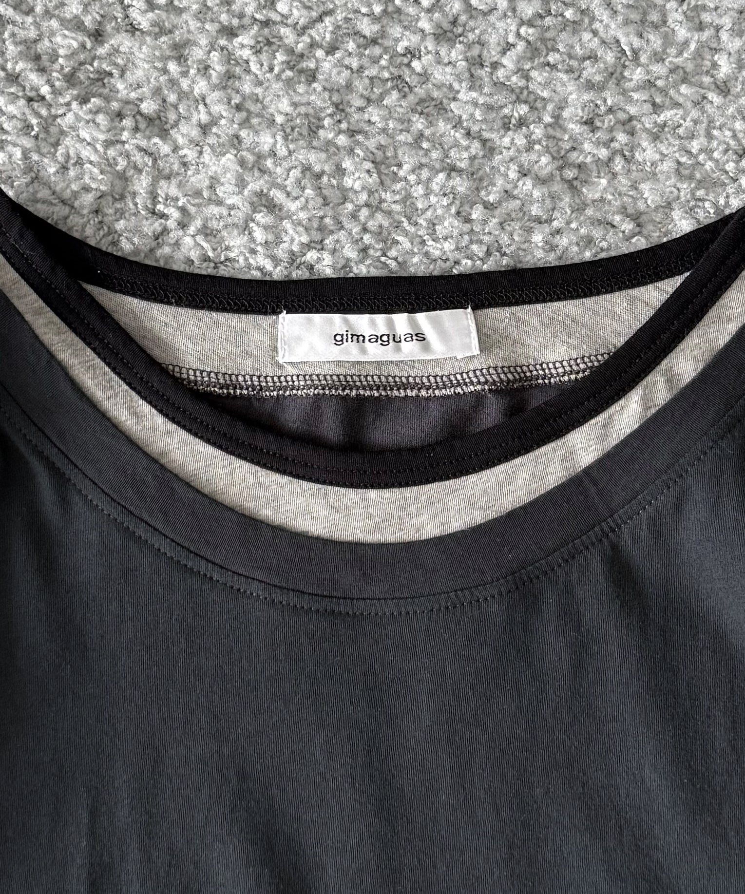Gimaguas Ricardo 2layeres t-shirt "BLACK-GREY"