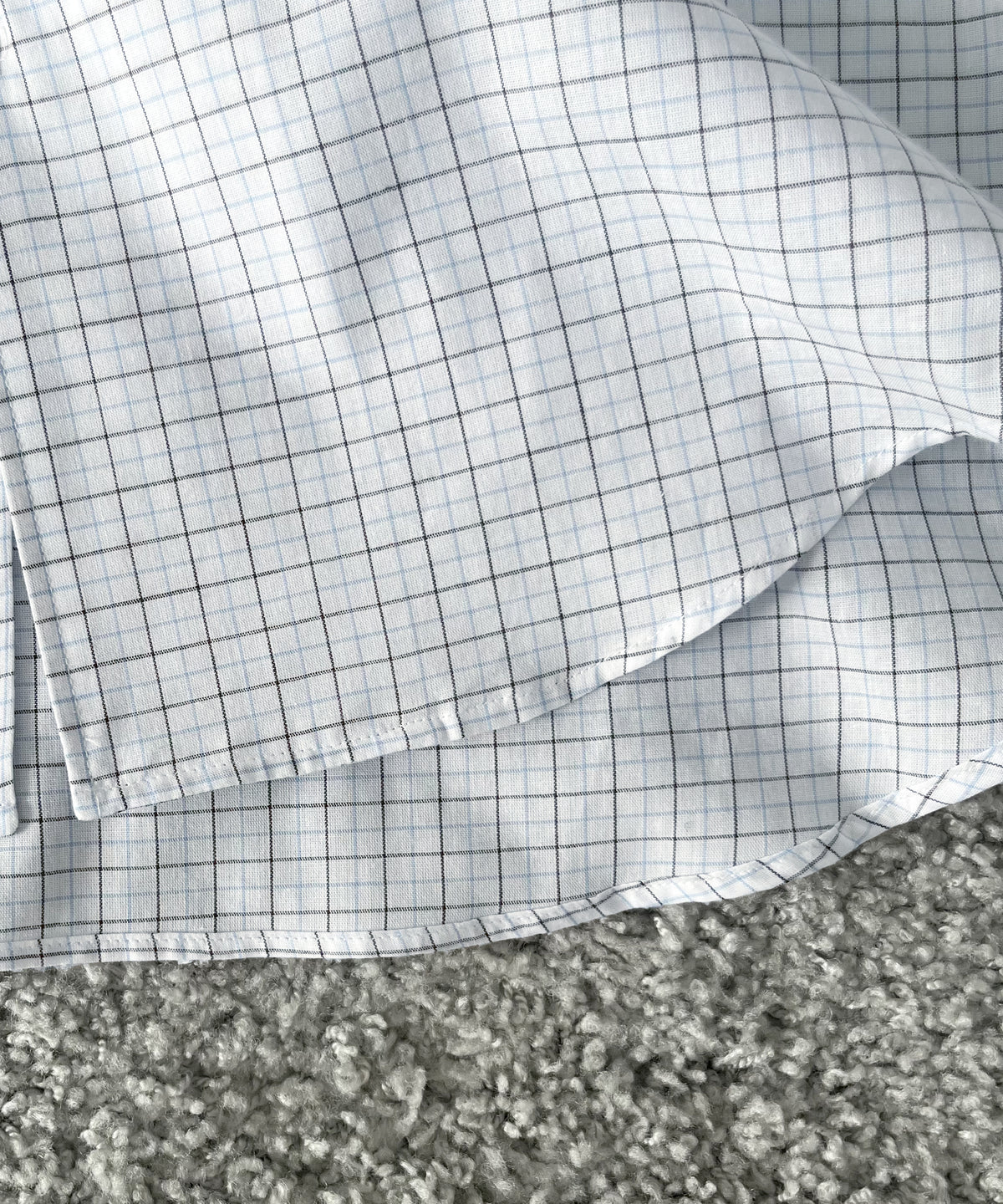 OLD FOLK HOUSE Banshu-ori classic shirt - vintage fabric "BLACK BLUE PLAID"