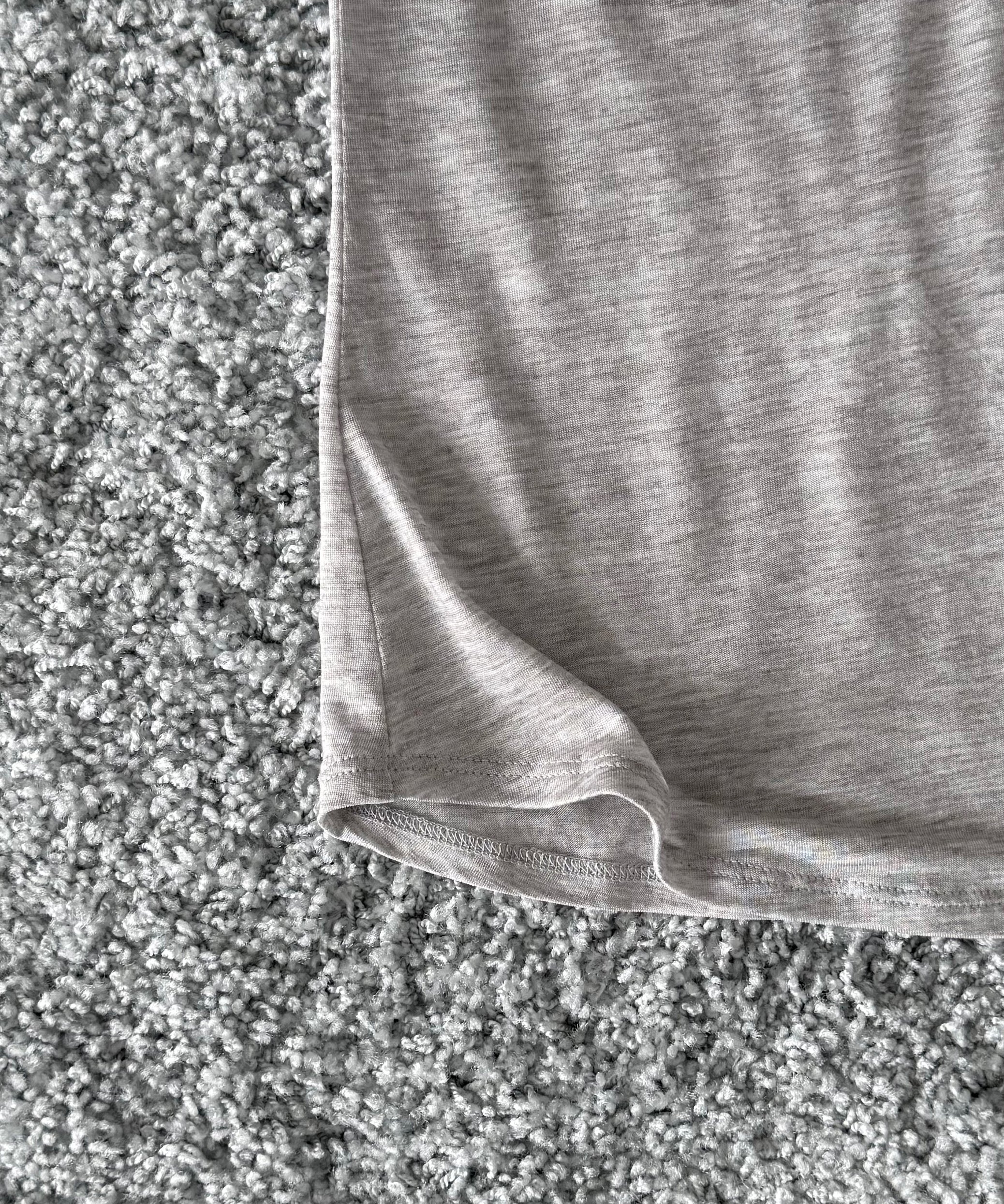 Fax Copy Express Afternoon stretch henley top "LIGHT GREY"