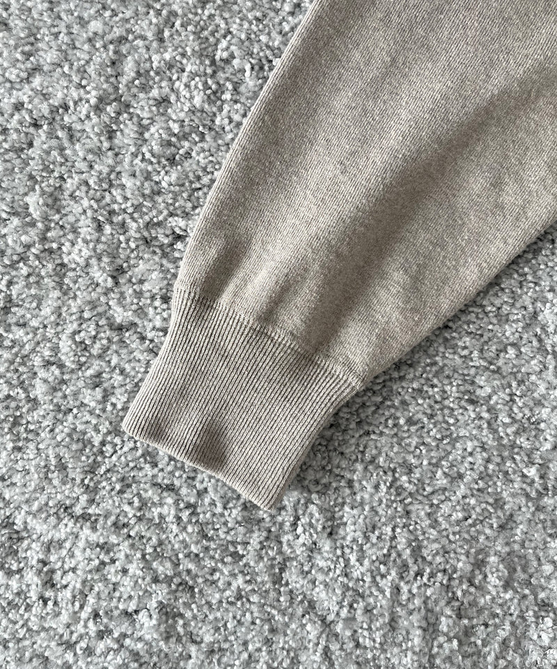 crepuscule Co/he rib sweat p/o "GRAYBEIGE"