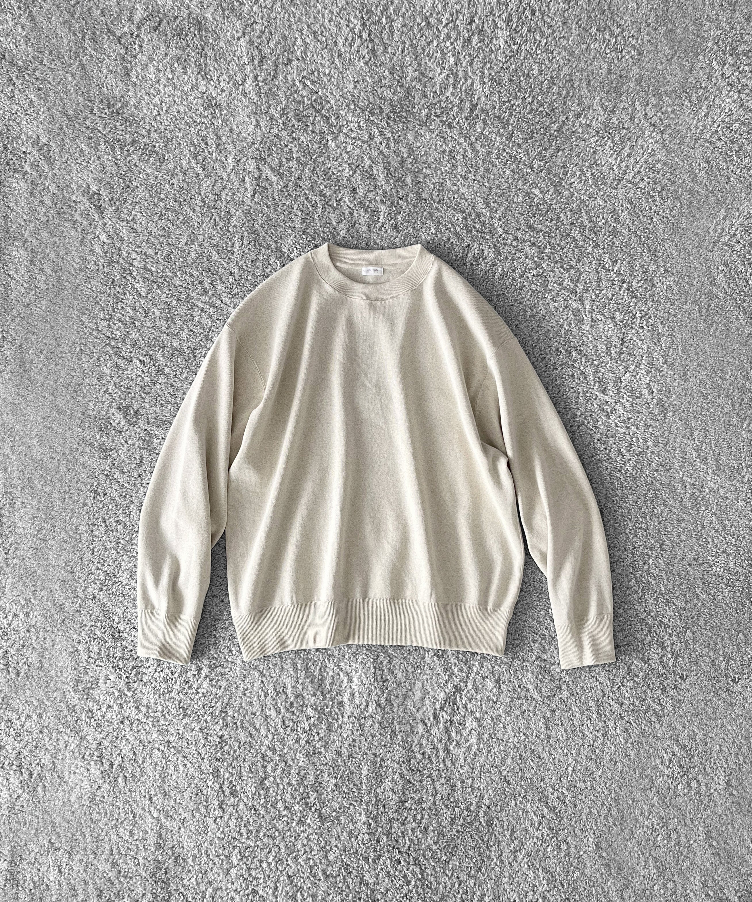 crepuscule Co rib sweat p/o "OATMEAL"