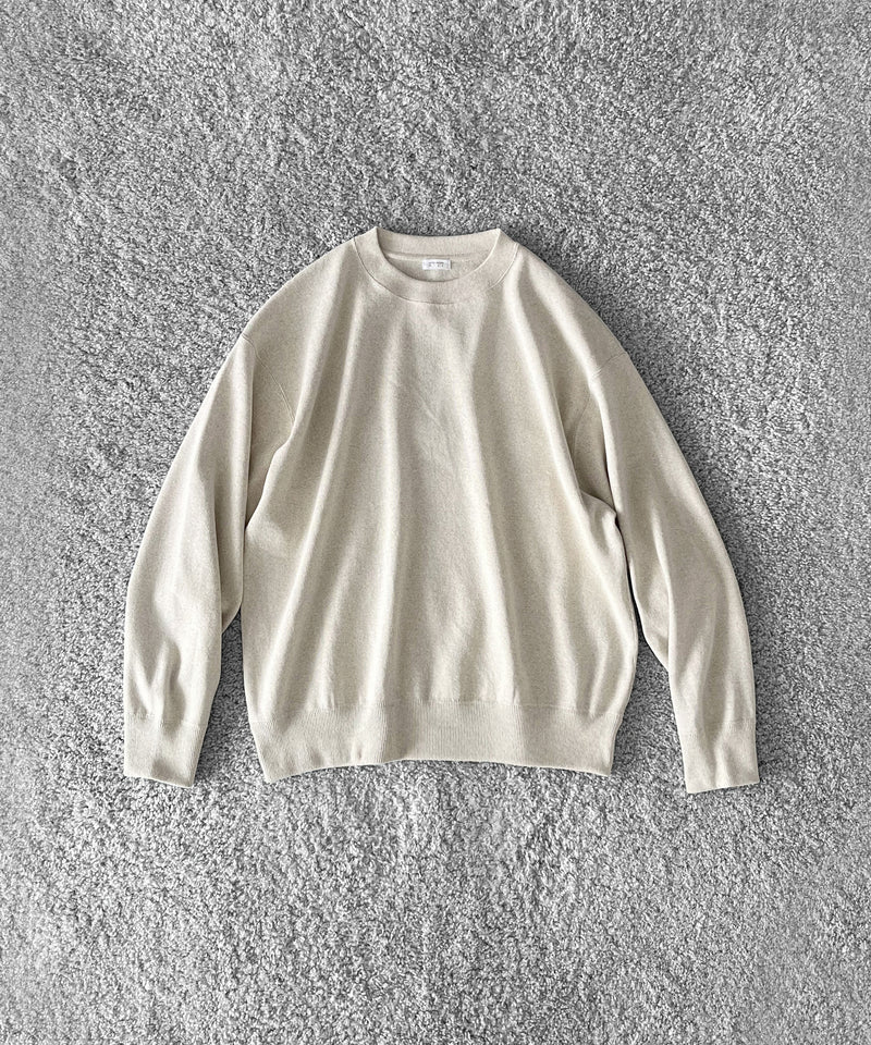 crepuscule Co rib sweat p/o "OATMEAL"