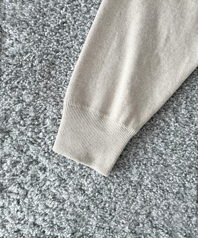 crepuscule Co rib sweat p/o "OATMEAL"