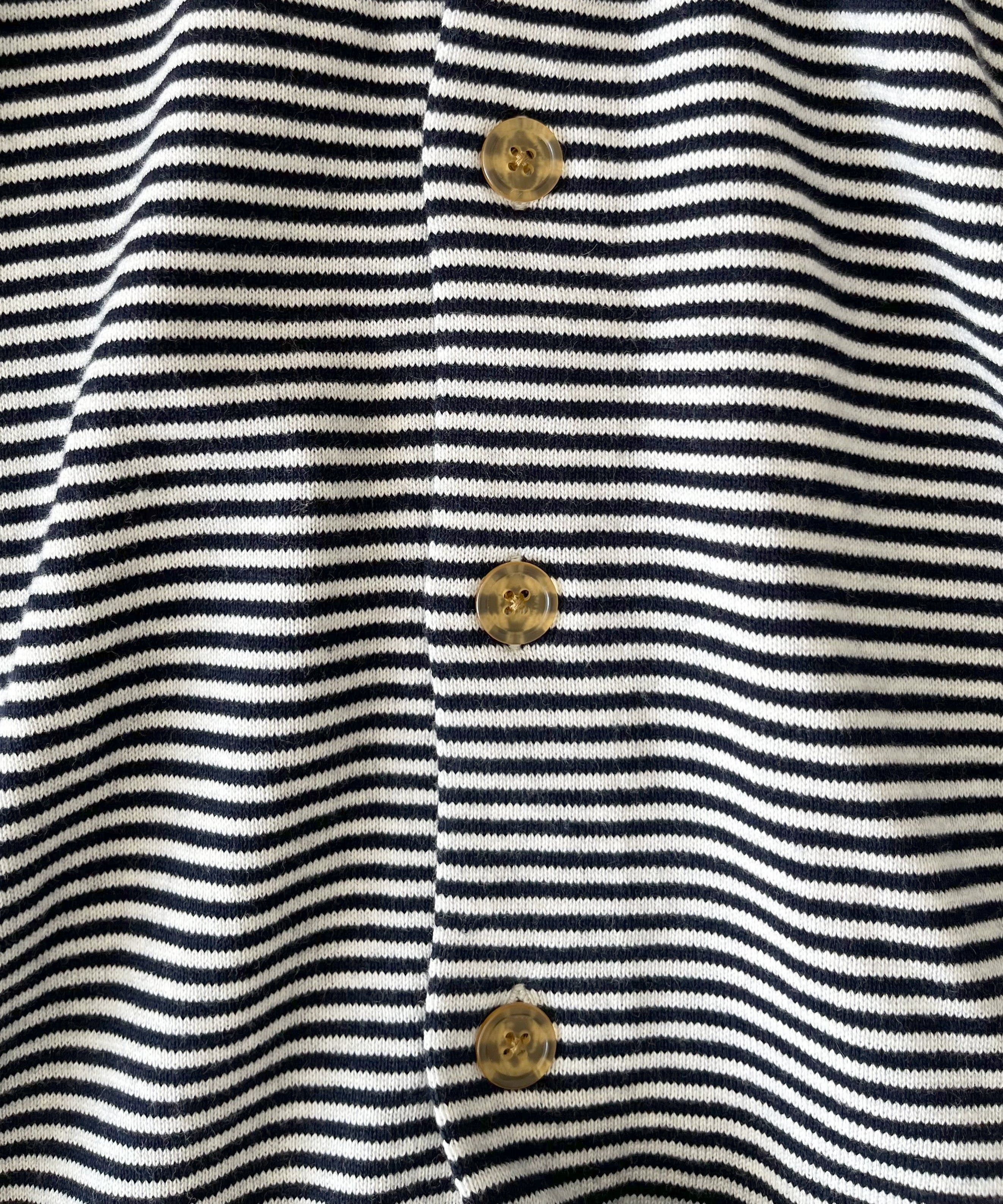 PHINGERIN Stripe knit shirt "A:HEATHER GREY×NAVY"
