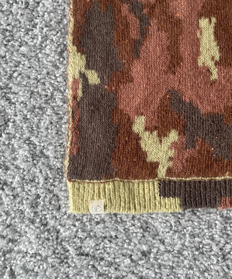 FAF(FAKE AS FLOWERS) Camo scarf "BROWN CAMO"
