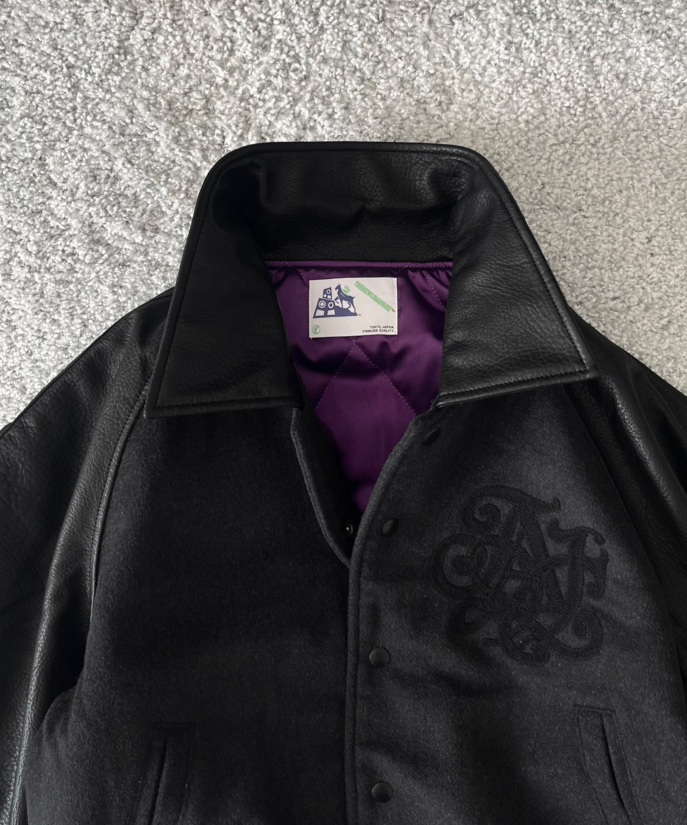 FAF(FAKE AS FLOWERS) Tnc team jacket "BLACK"