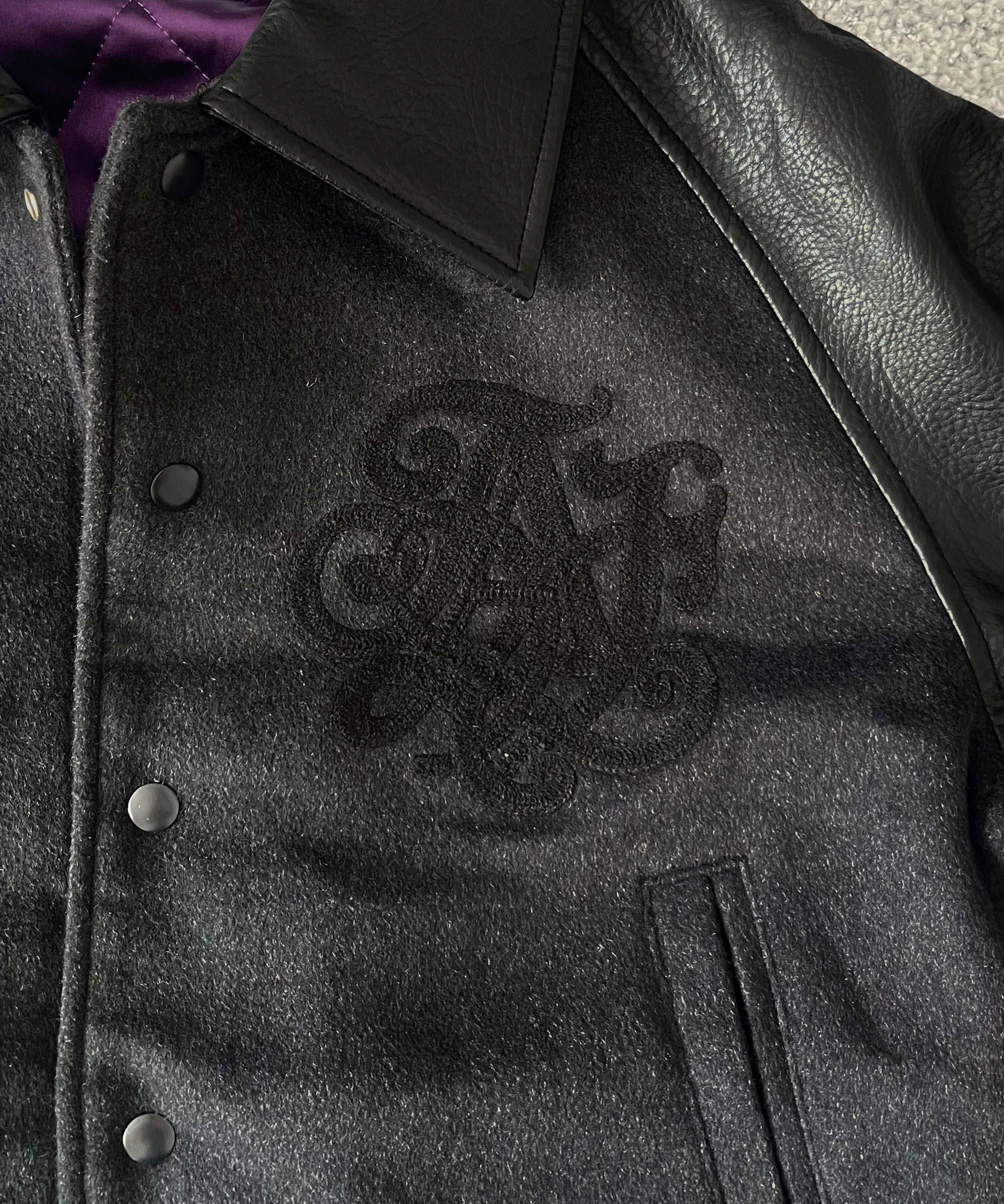 FAF(FAKE AS FLOWERS) Tnc team jacket "BLACK"