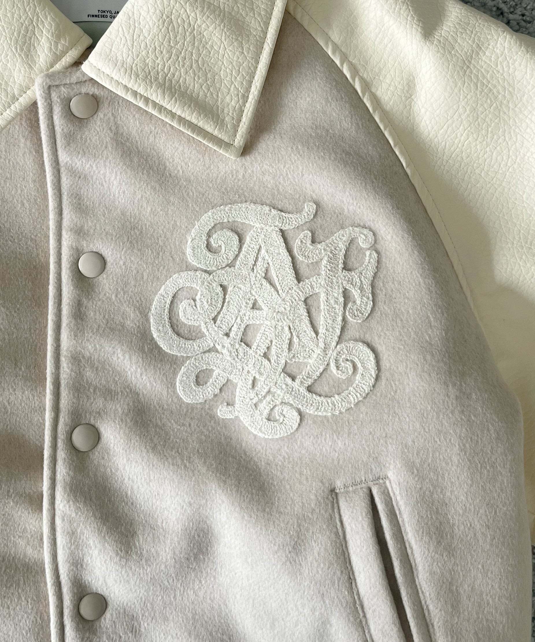 FAF(FAKE AS FLOWERS) Tnc team jacket "ECRU"