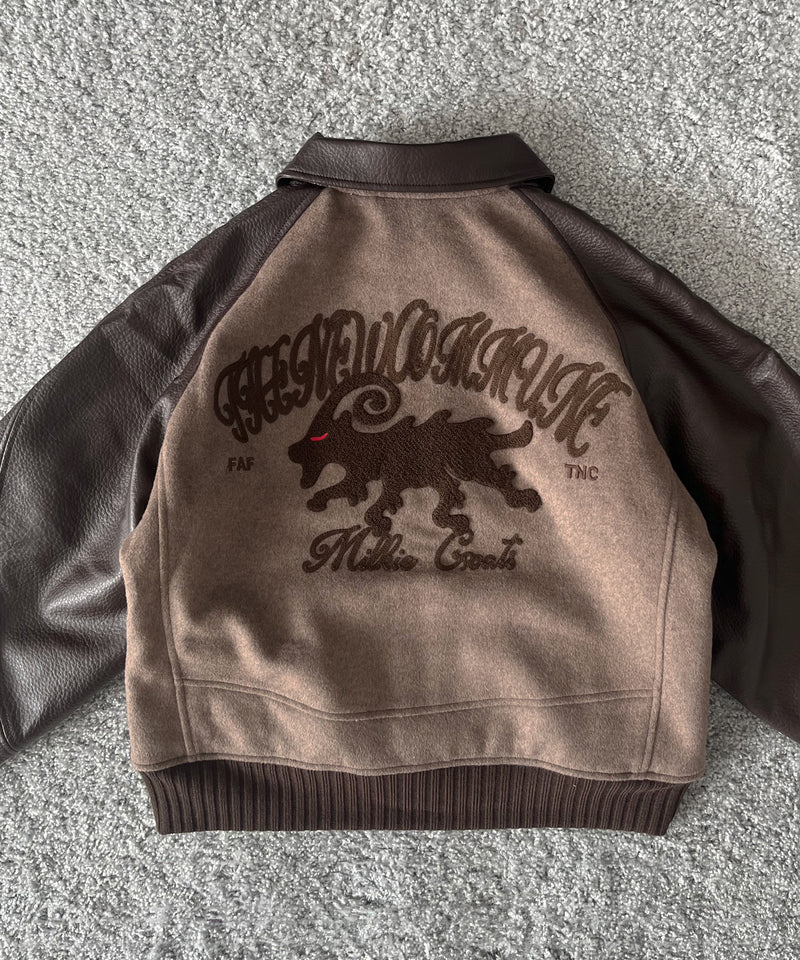 FAF(FAKE AS FLOWERS) Tnc team jacket "BROWN"