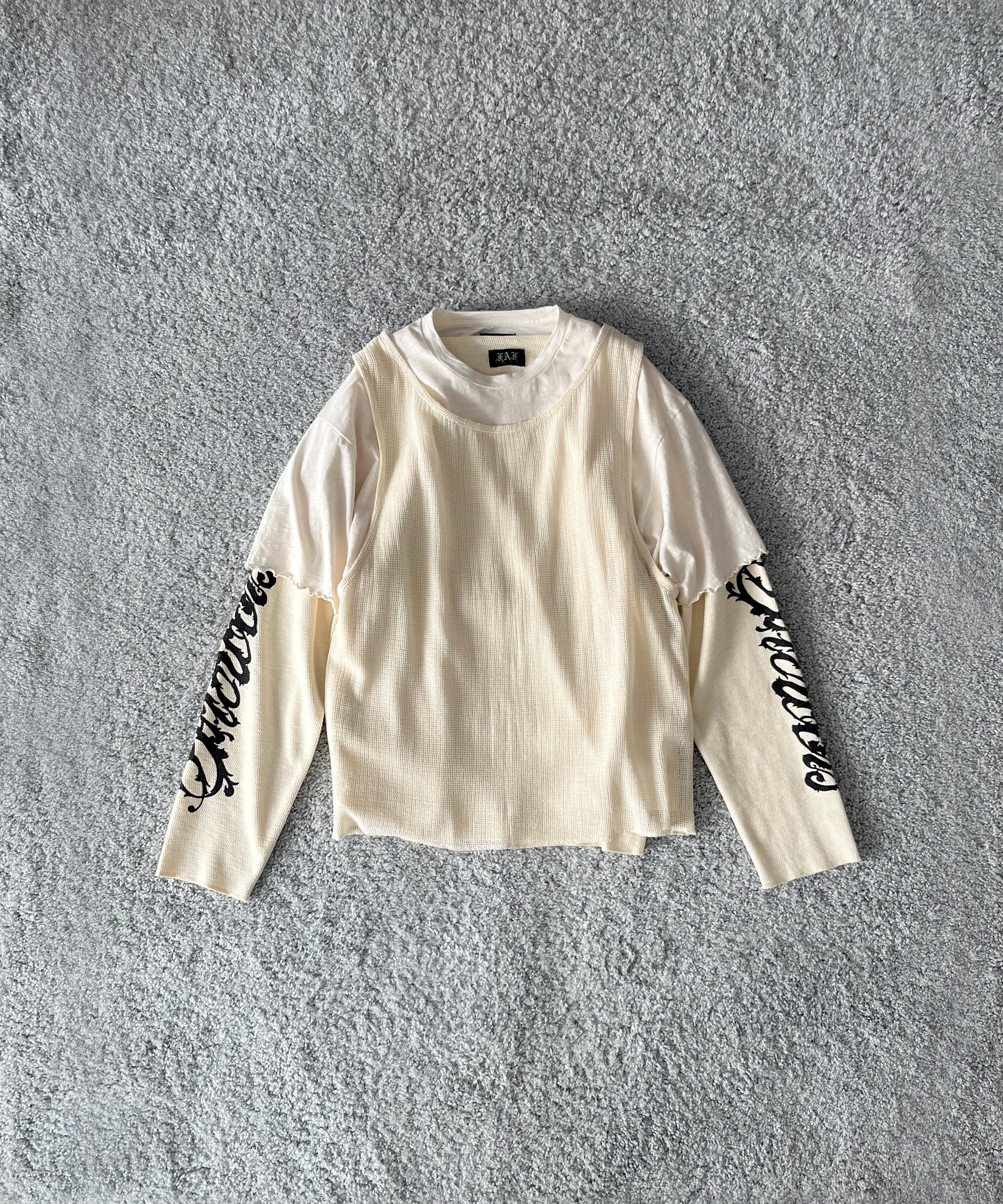 FAF(FAKE AS FLOWERS) 3Layerd ls tee "MULTI"