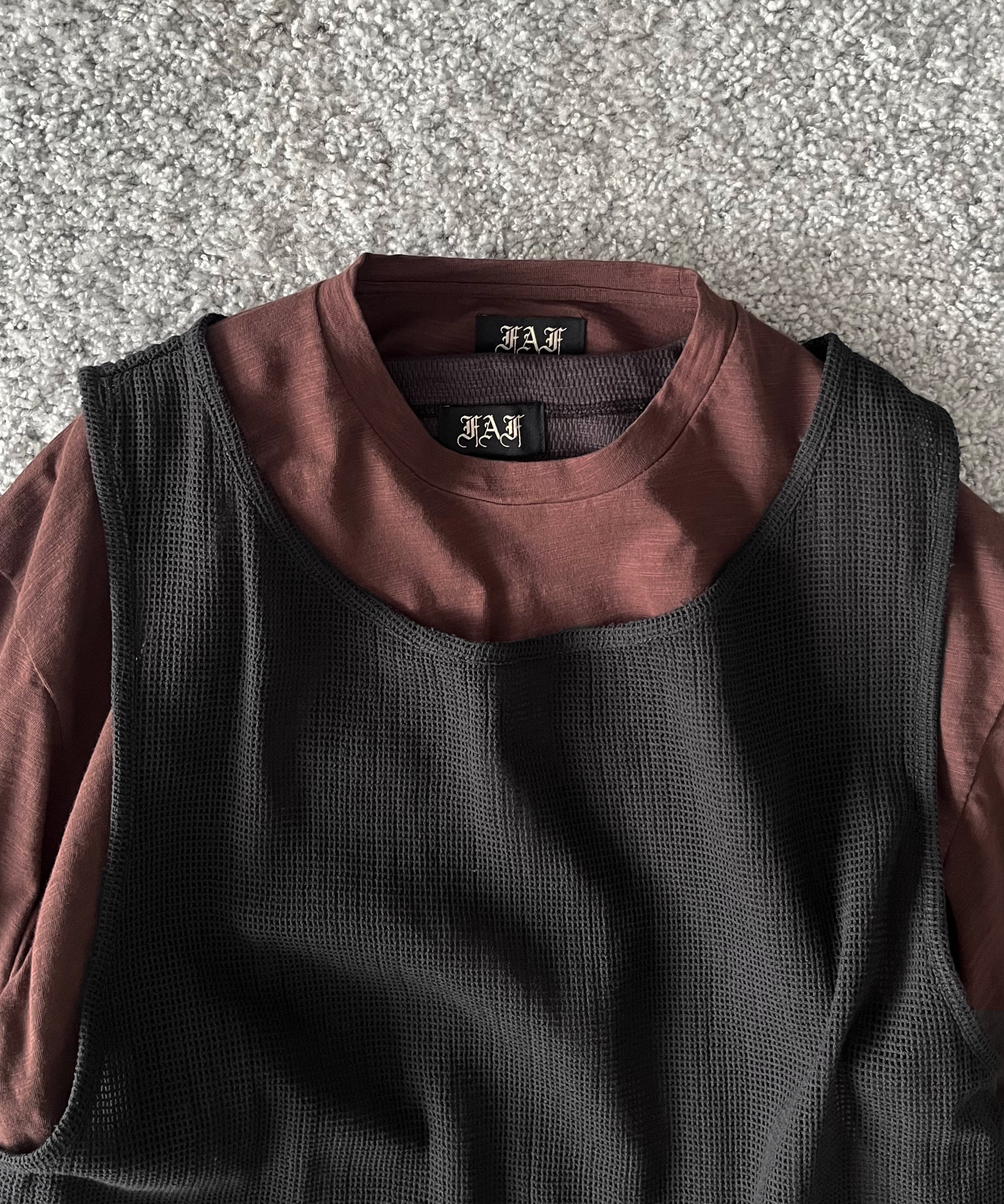 FAF(FAKE AS FLOWERS) 3Layerd ls tee "BLACK"