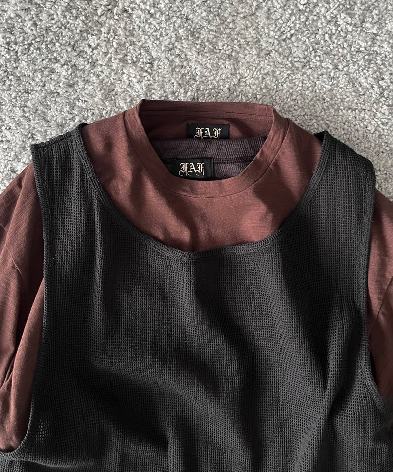 FAF(FAKE AS FLOWERS) 3Layerd ls tee "BLACK"