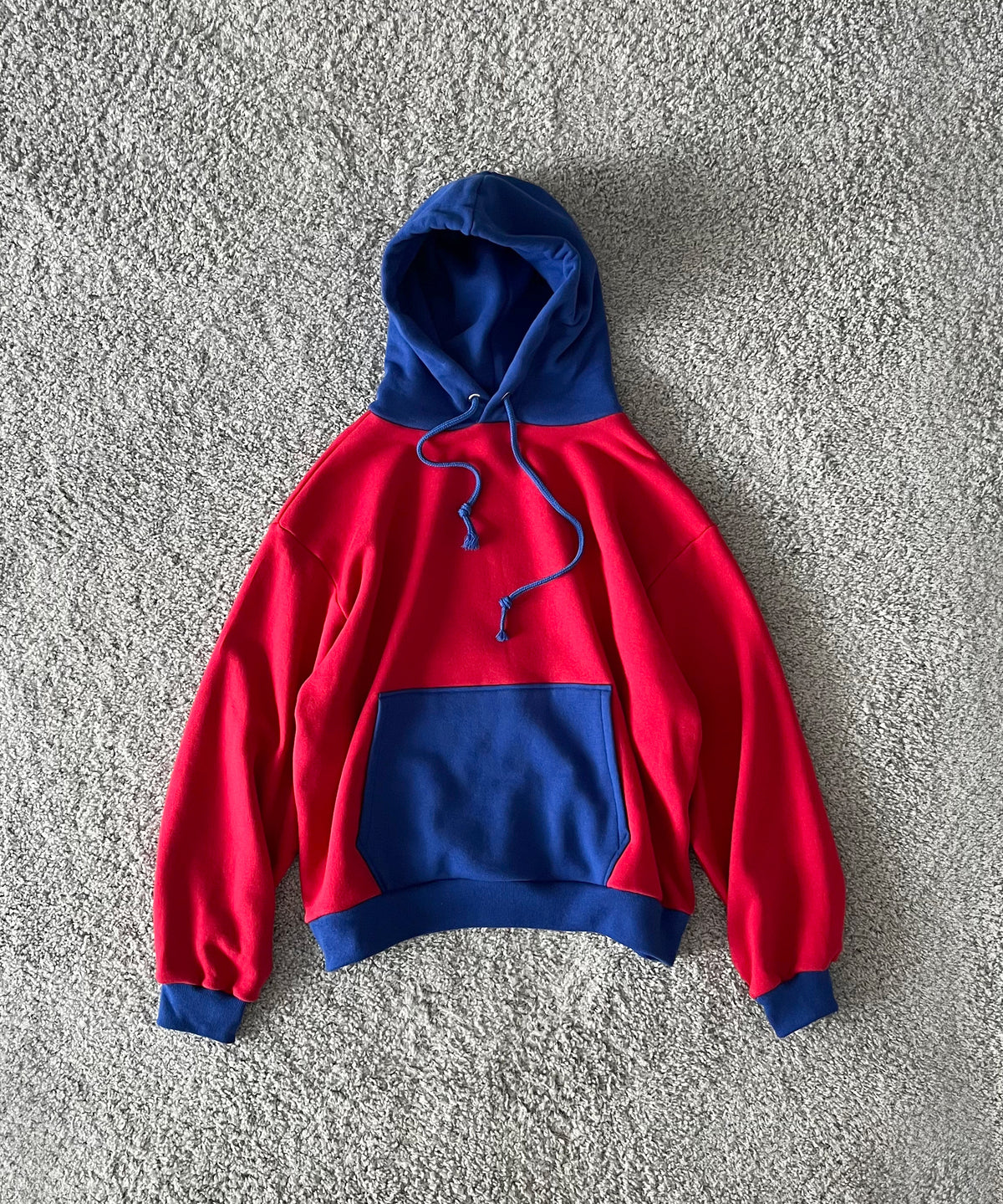 KOOKY ZOO 2Tone hoodie "BLUE×GREY"