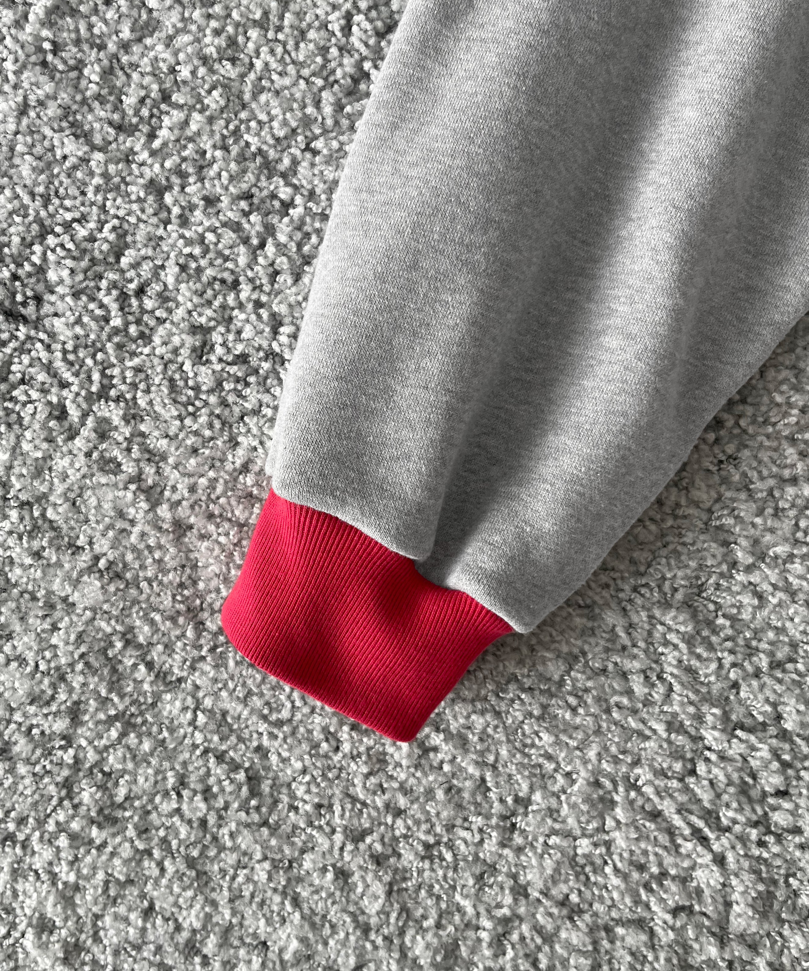 KOOKY ZOO 2Tone hoodie "GREY×RED"