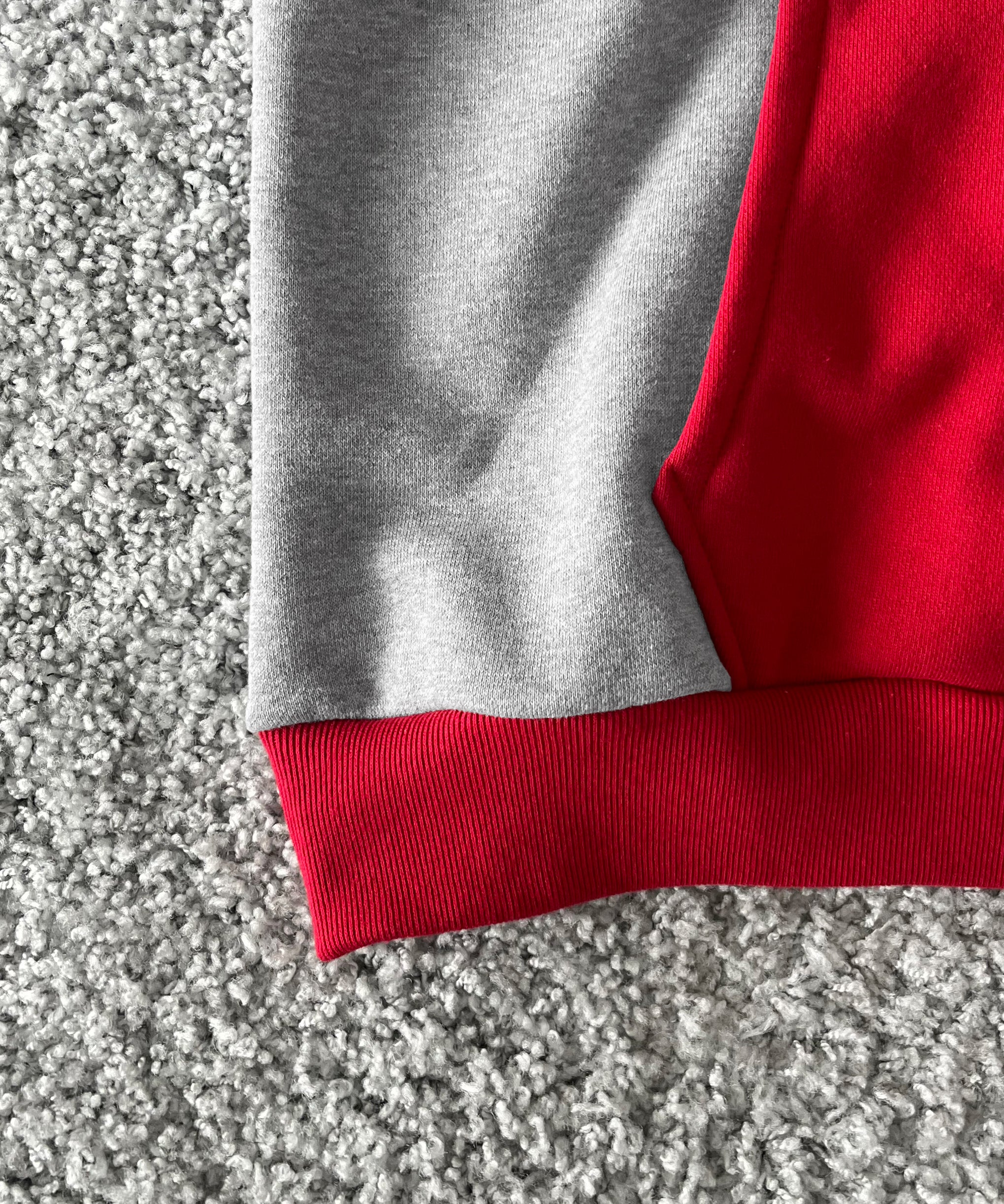 KOOKY ZOO 2Tone hoodie "GREY×RED"