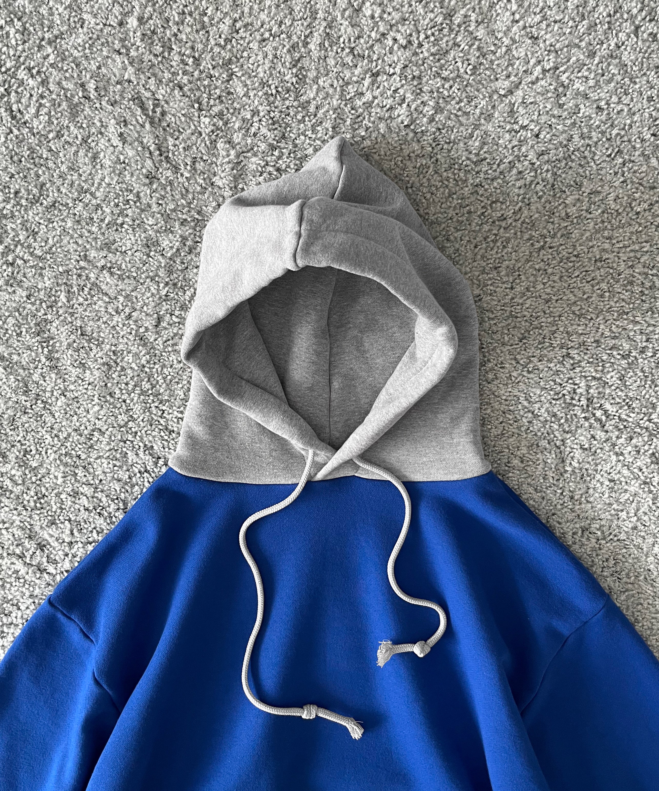 KOOKY ZOO 2Tone hoodie "BLUE×GREY"