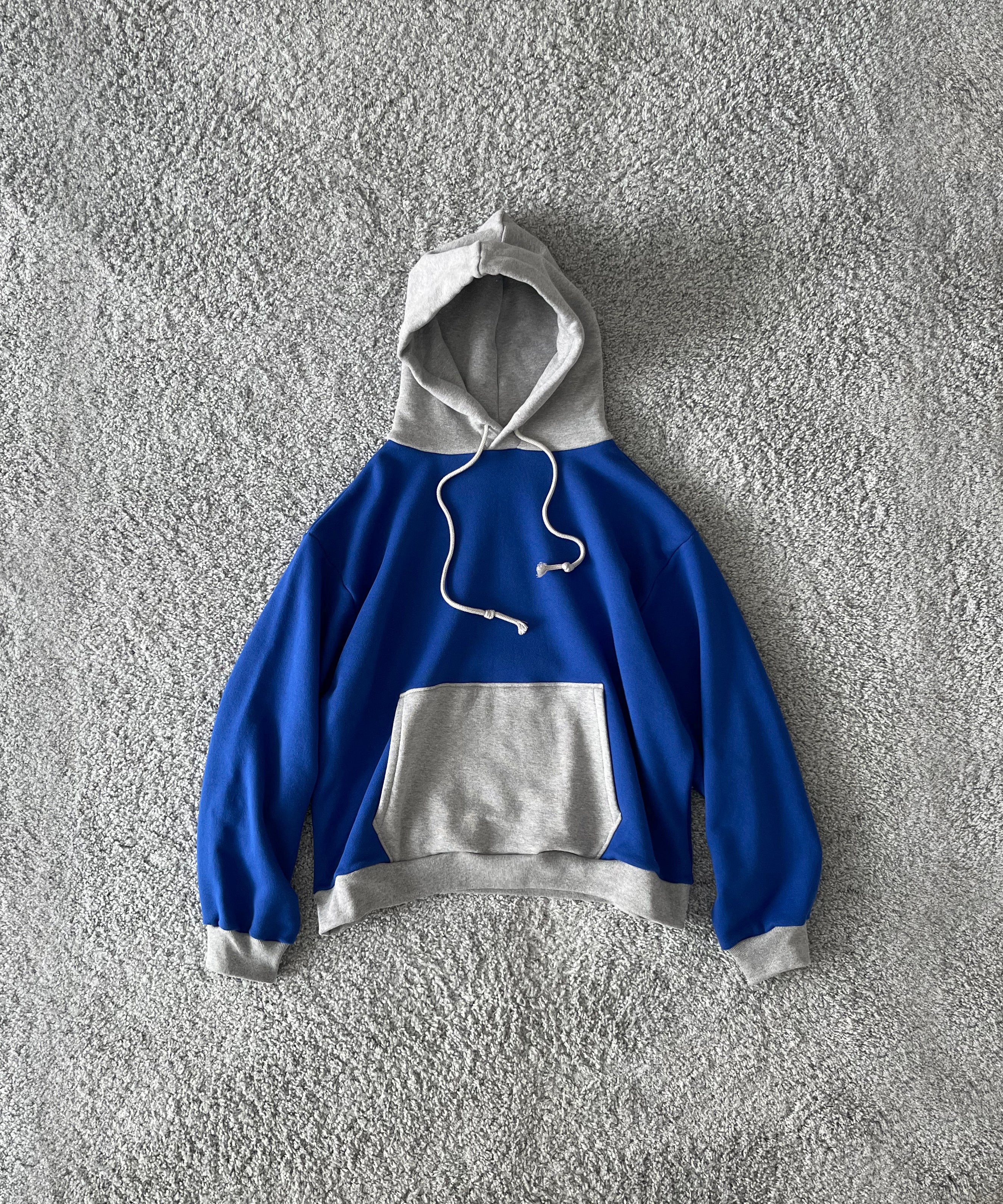 KOOKY ZOO 2Tone hoodie "BLUE×GREY"