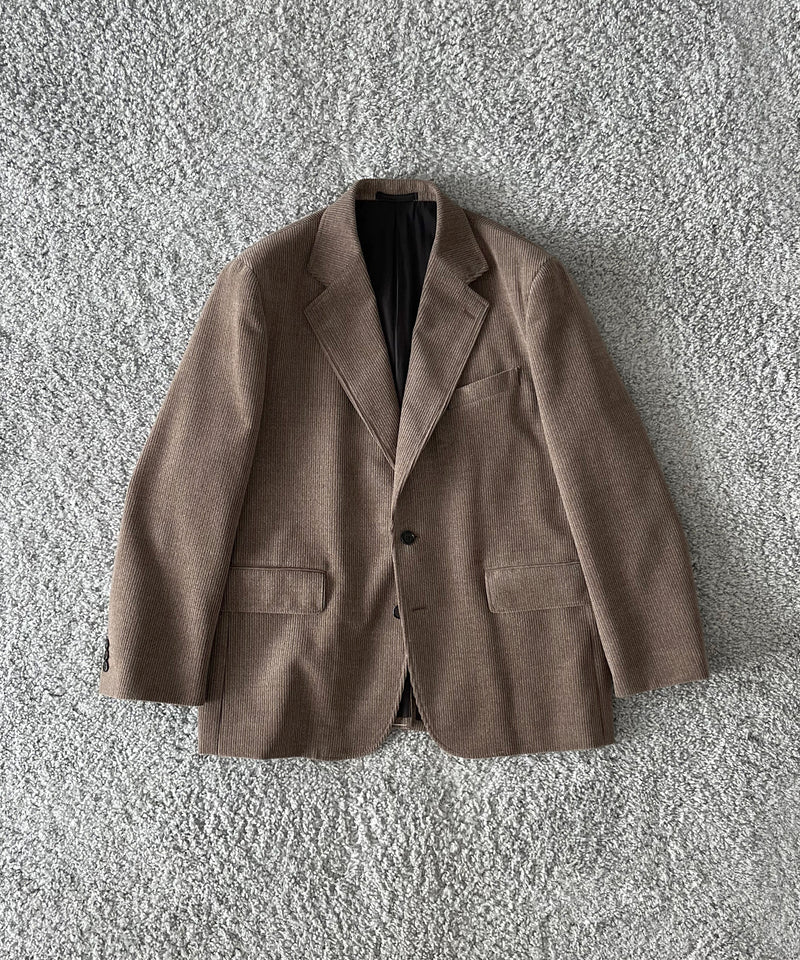 UNUSED Us2581 corduroy jacket "TAUPE"