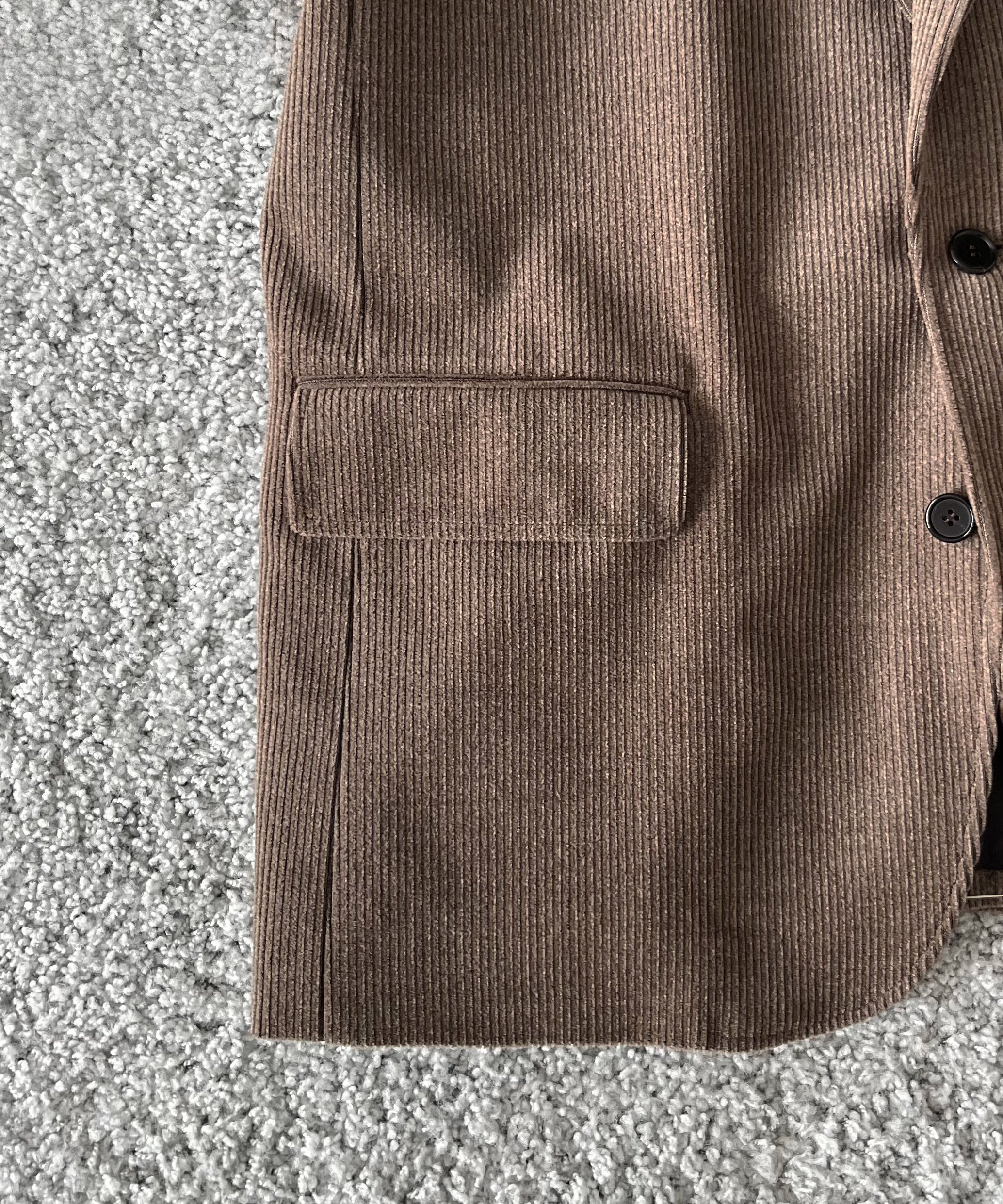 UNUSED Us2581 corduroy jacket "TAUPE"