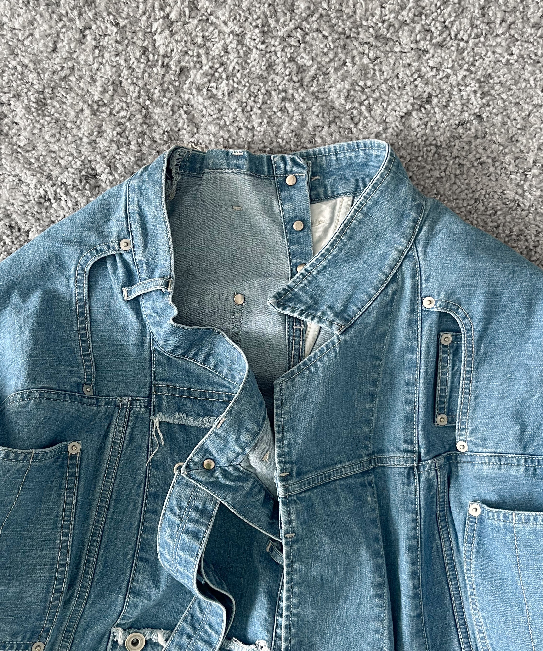 WHOWHAT Puzzle denim jacket "INDIGO FADE"
