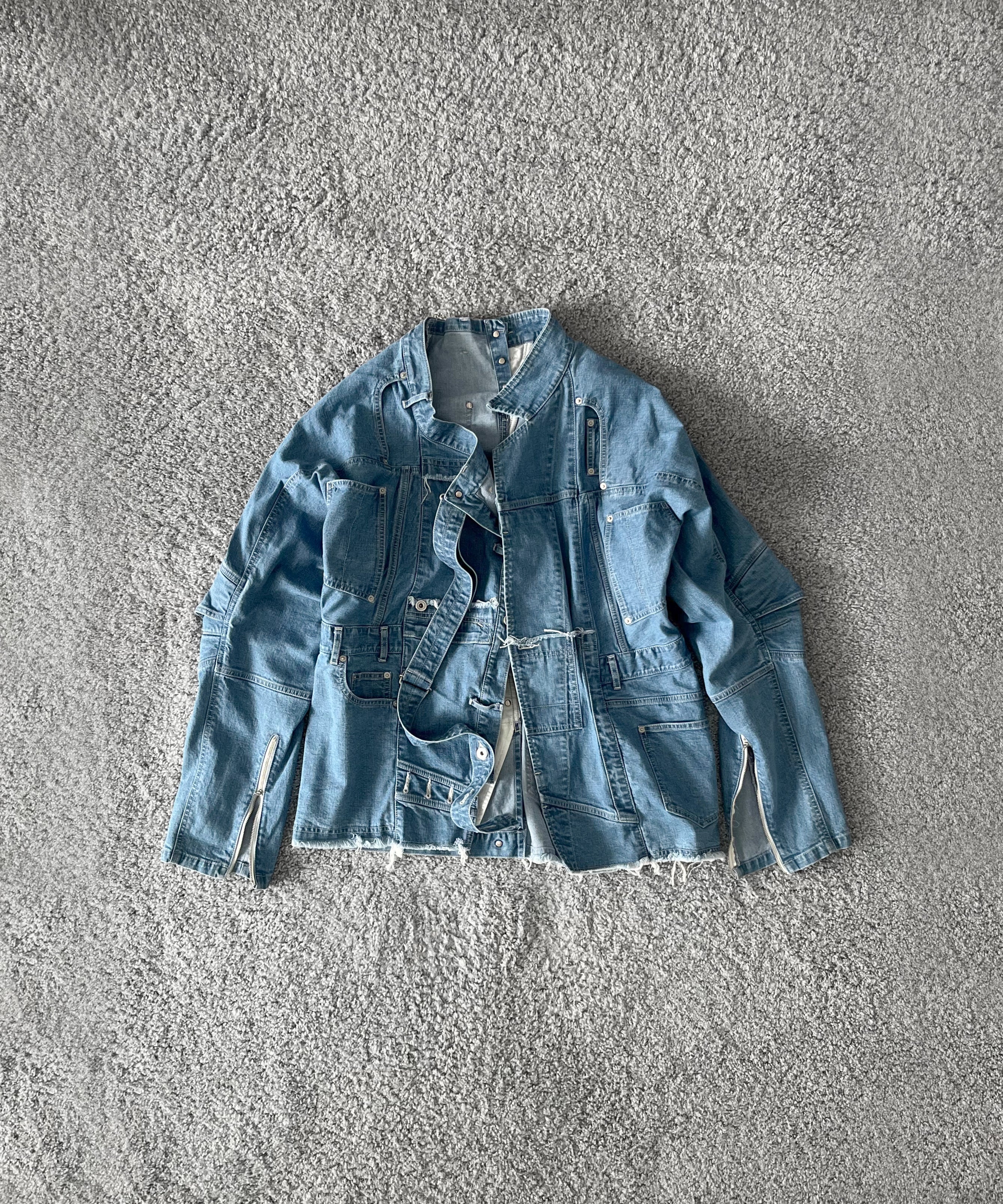 WHOWHAT Puzzle denim jacket "INDIGO FADE"