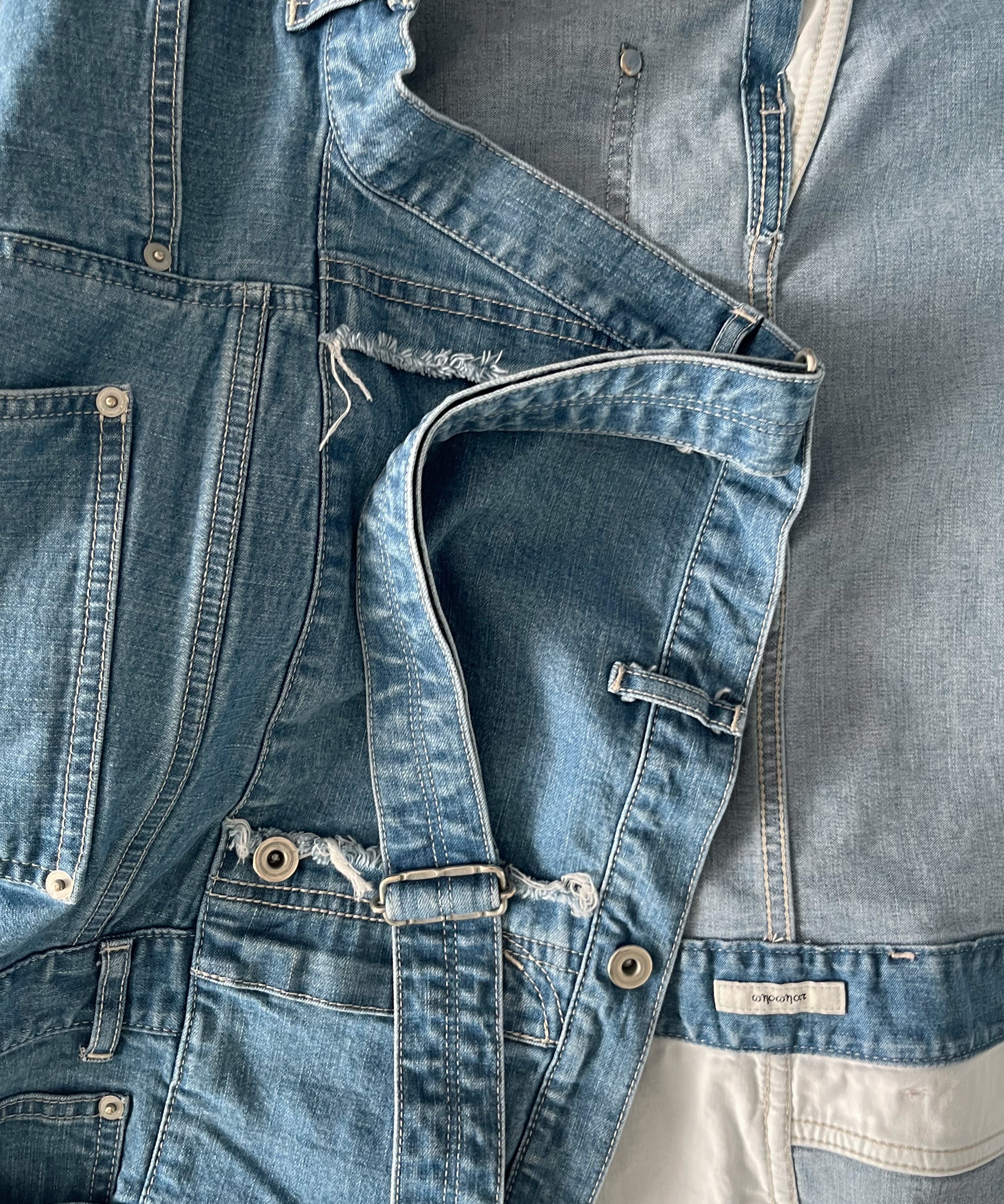 WHOWHAT Puzzle denim jacket "INDIGO FADE"