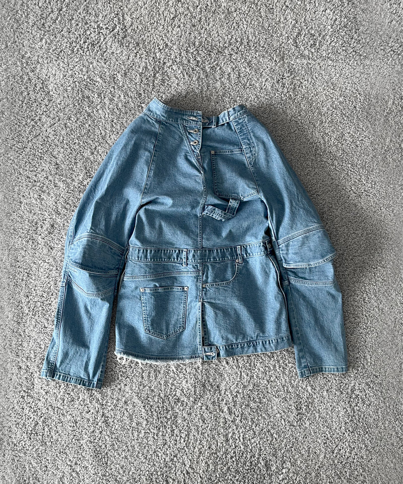 WHOWHAT Puzzle denim jacket "INDIGO FADE"