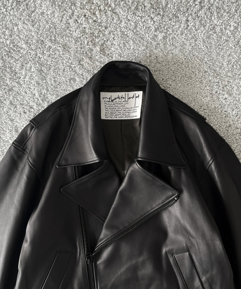 my beautiful landlet Leather riders jacket "BLACK"