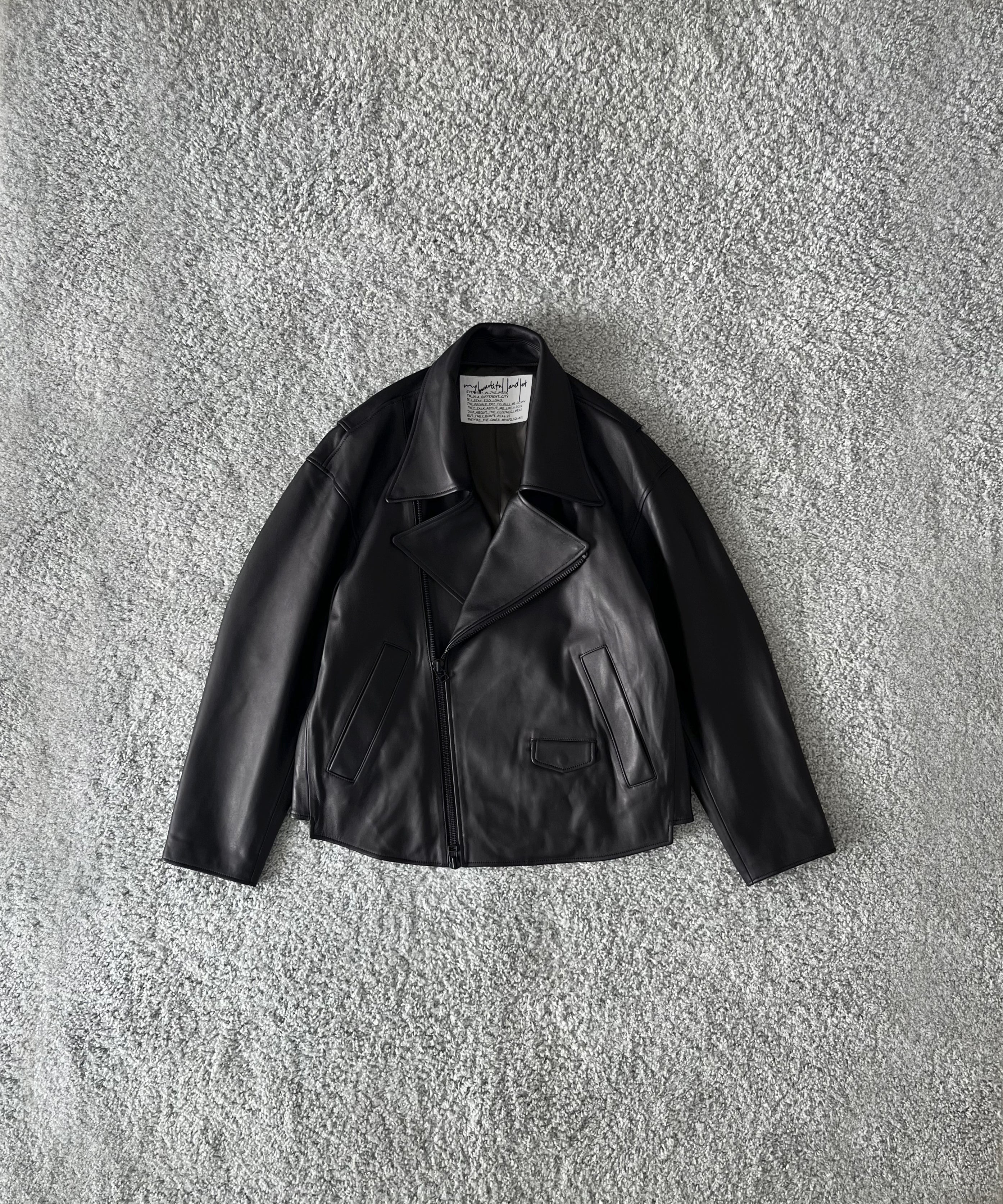 my beautiful landlet Leather riders jacket "BLACK"